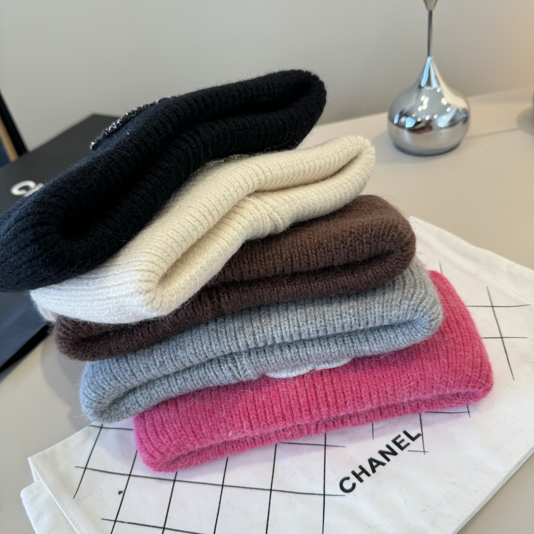💕Chanel香奈儿新款毛线帽，加厚面料