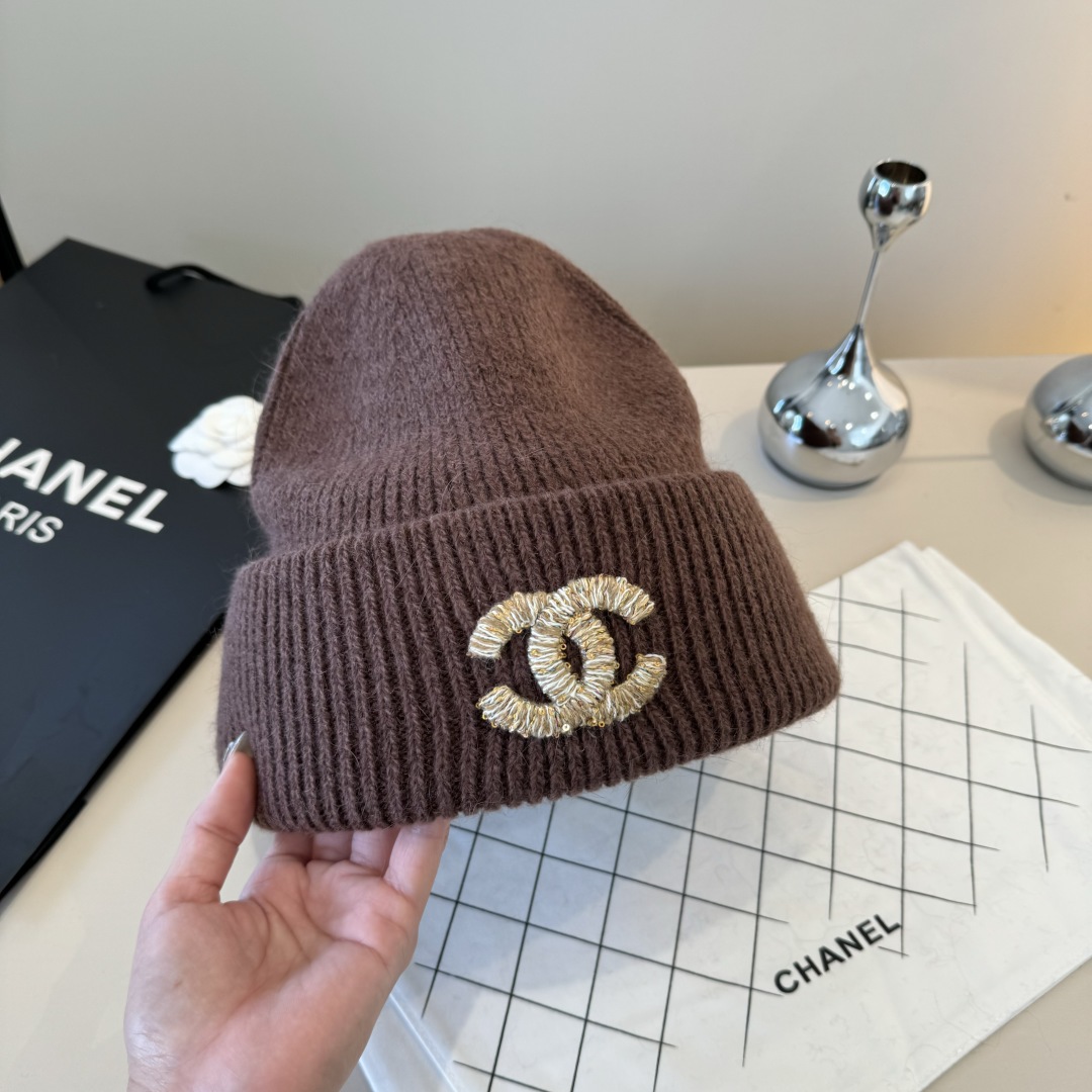 💕Chanel香奈儿新款毛线帽，加厚面料