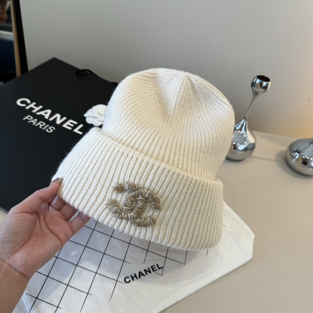 💕Chanel香奈儿新款毛线帽，加厚面料