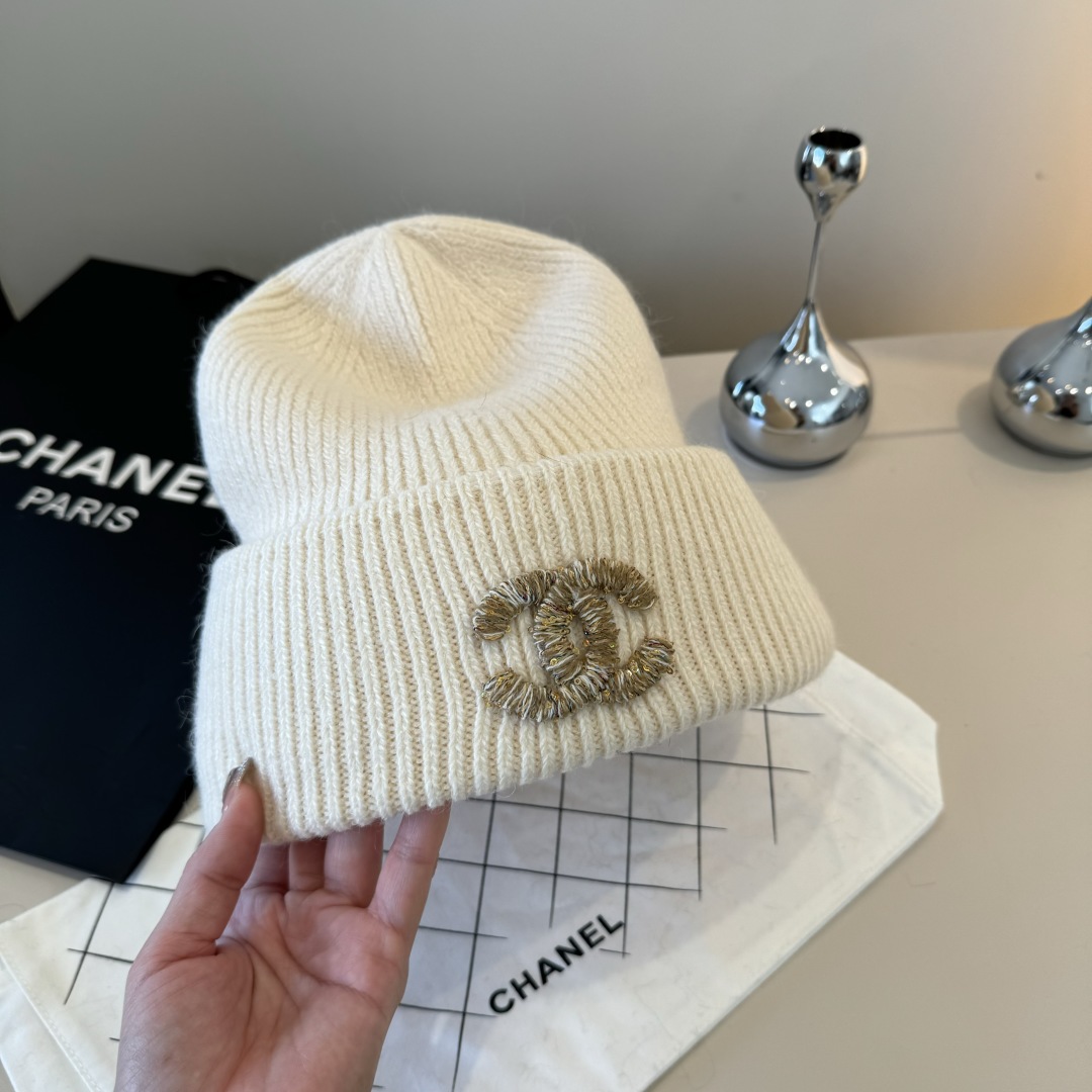 💕Chanel香奈儿新款毛线帽，加厚面料