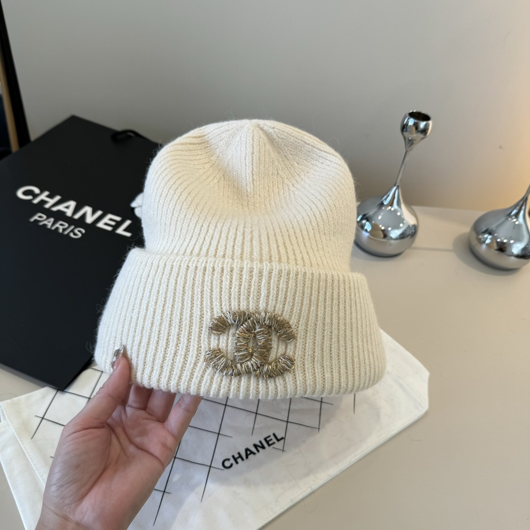 💕Chanel香奈儿新款毛线帽，加厚面料