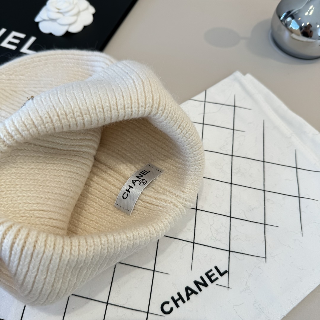 💕Chanel香奈儿新款毛线帽，加厚面料