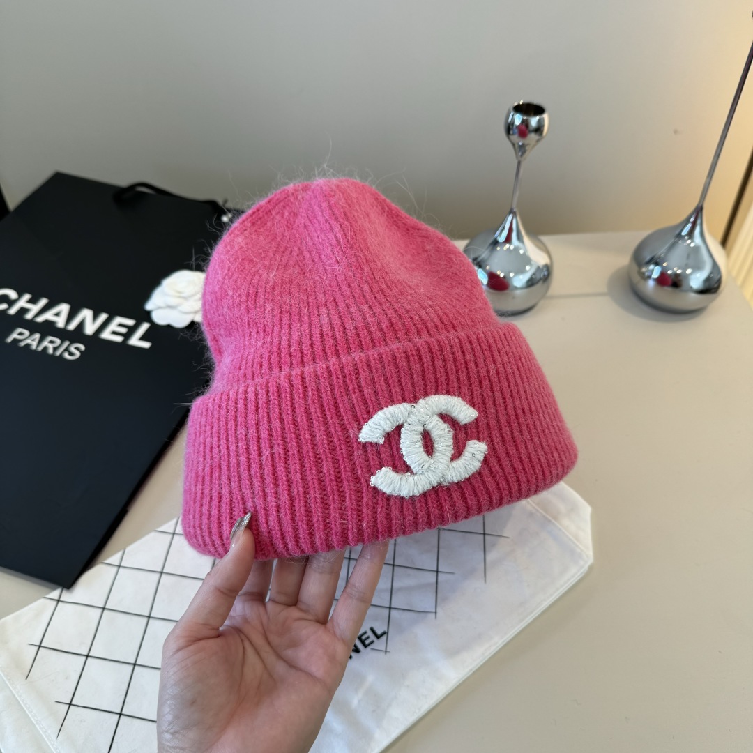 💕Chanel香奈儿新款毛线帽，加厚面料