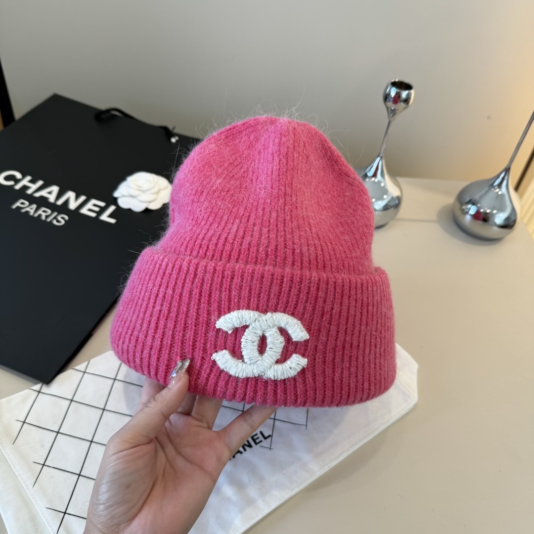 💕Chanel香奈儿新款毛线帽，加厚面料