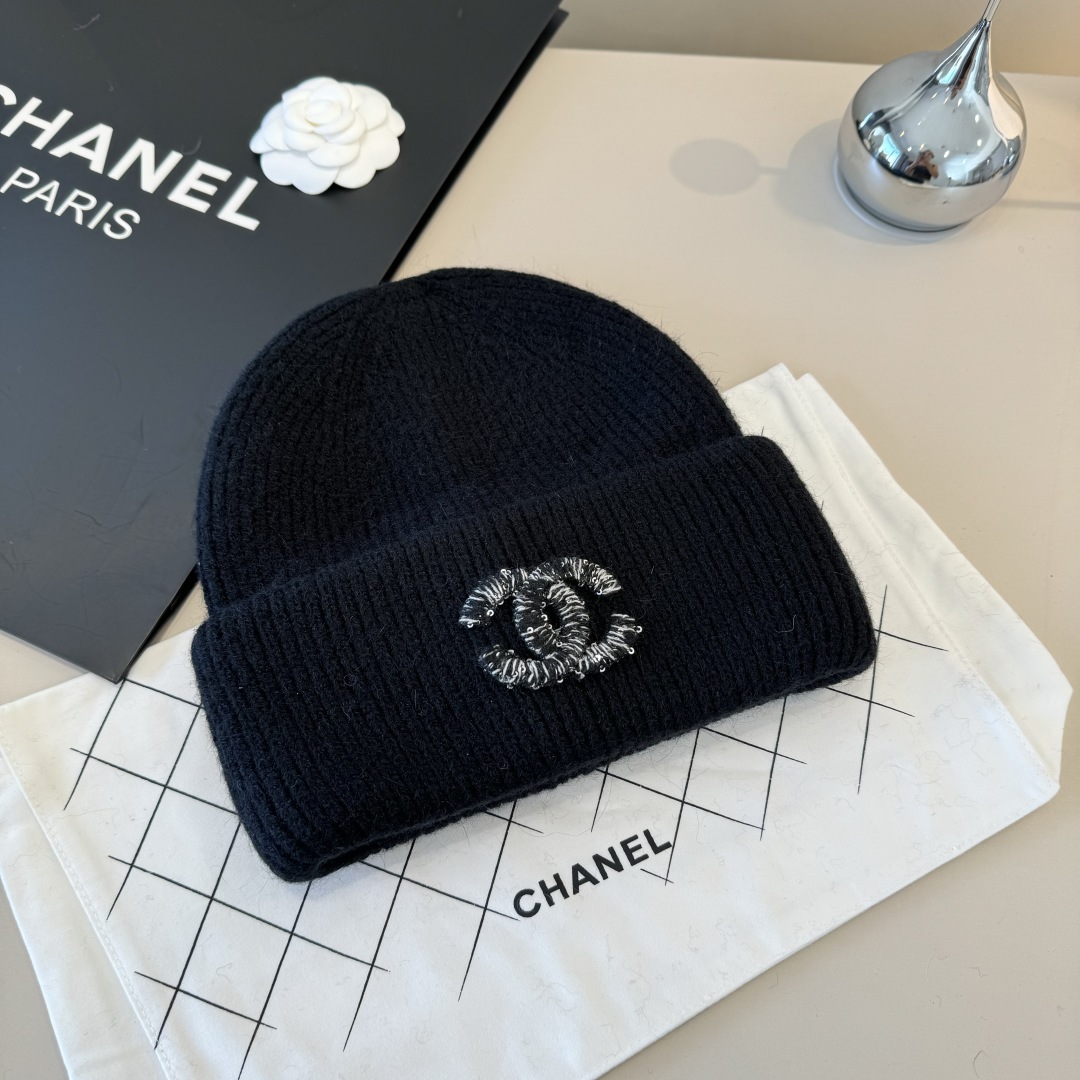 💕Chanel香奈儿新款毛线帽，加厚面料