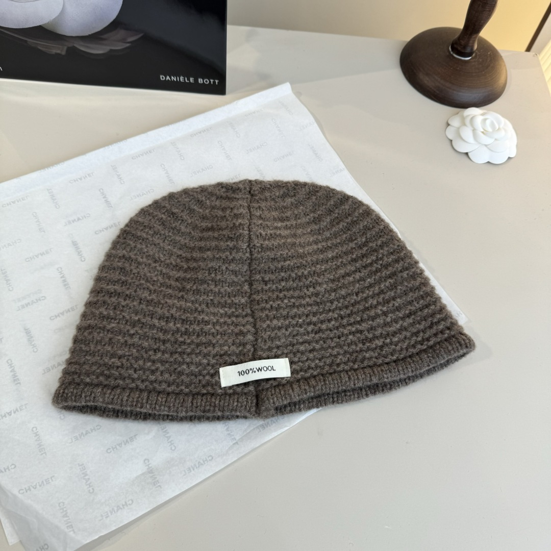 💕Chanel香奈儿新款山茶花针织毛线帽