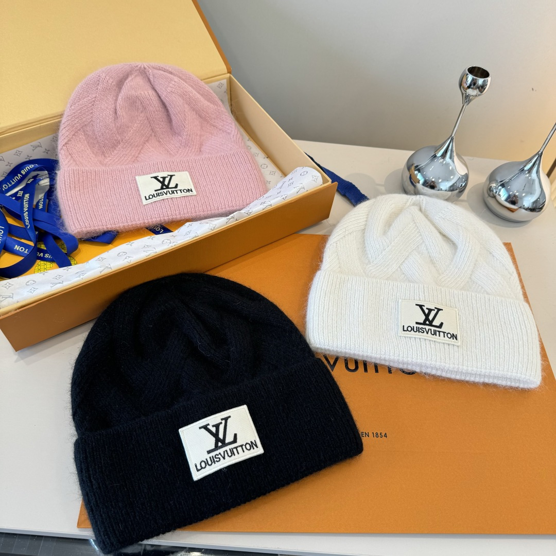 💕Lv路易斯秋冬款新款毛线帽, 百分百羊毛面料🐑