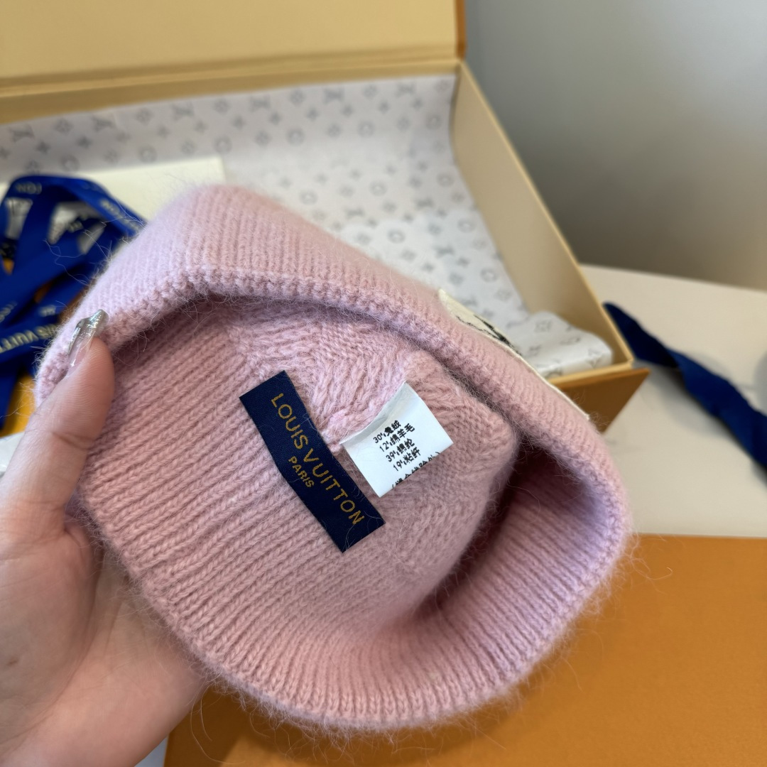 💕Lv路易斯秋冬款新款毛线帽, 百分百羊毛面料🐑
