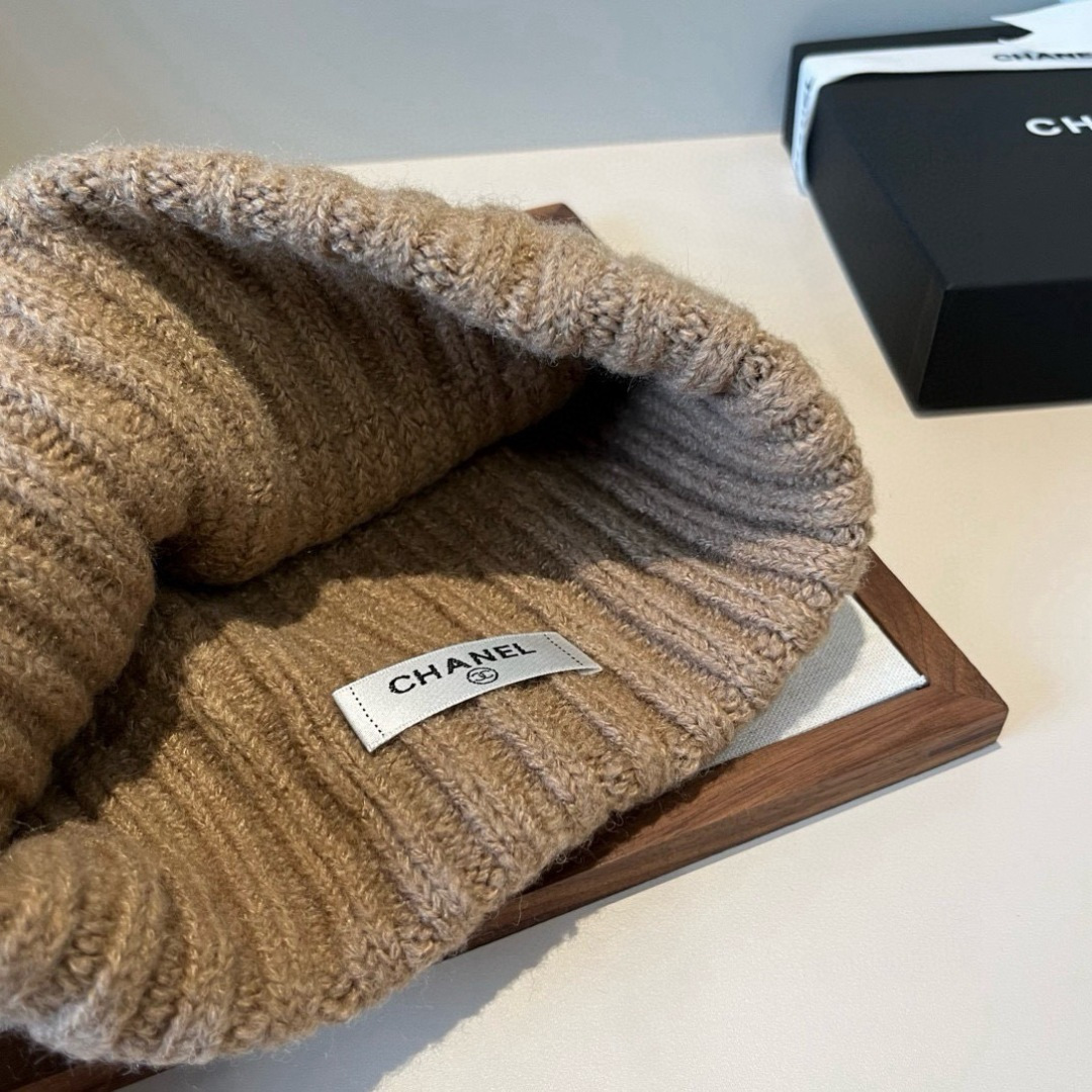 💕Chanel香奈儿针织毛线帽，专柜新款
