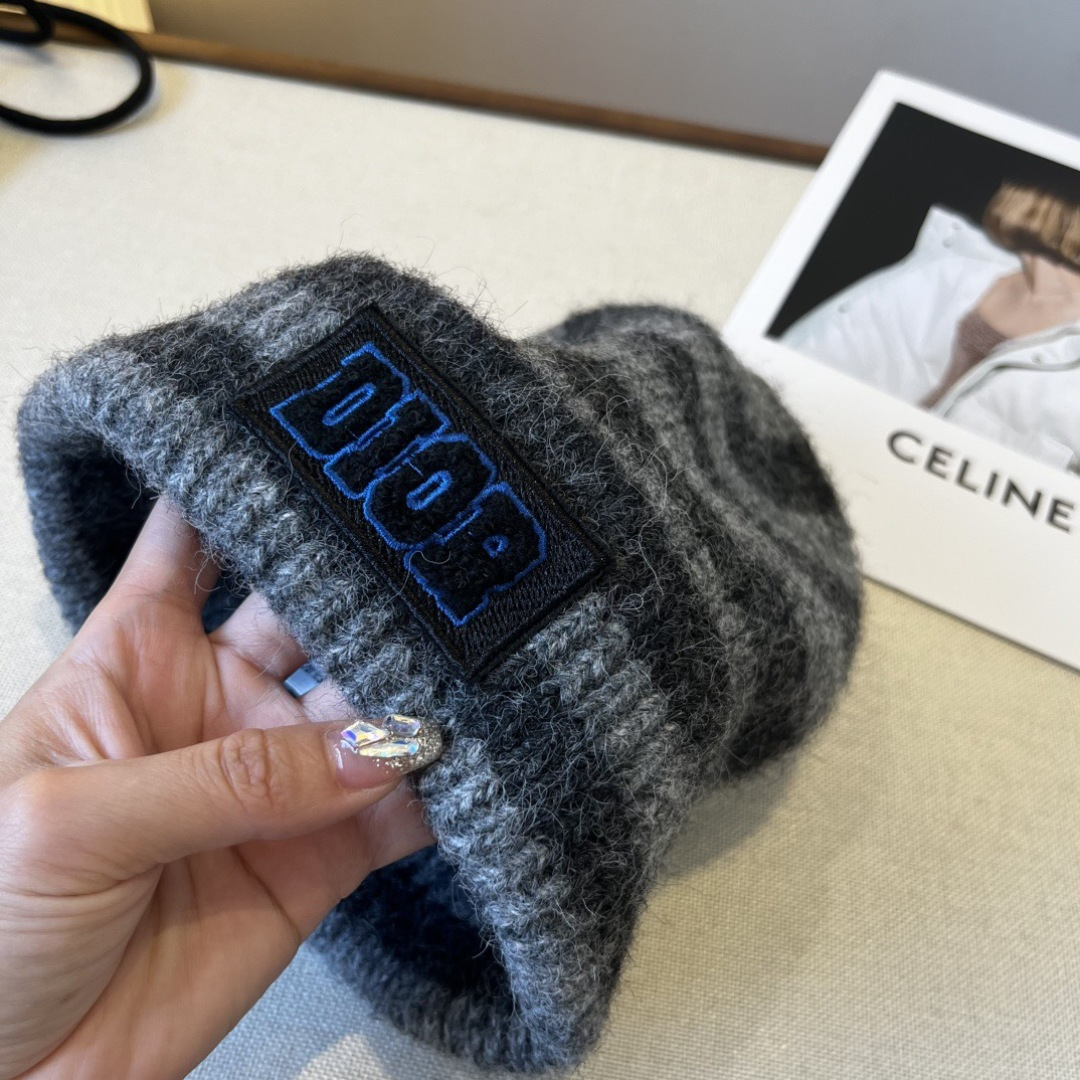 💕Dior Miss迪奥针织毛线帽，羊毛帽