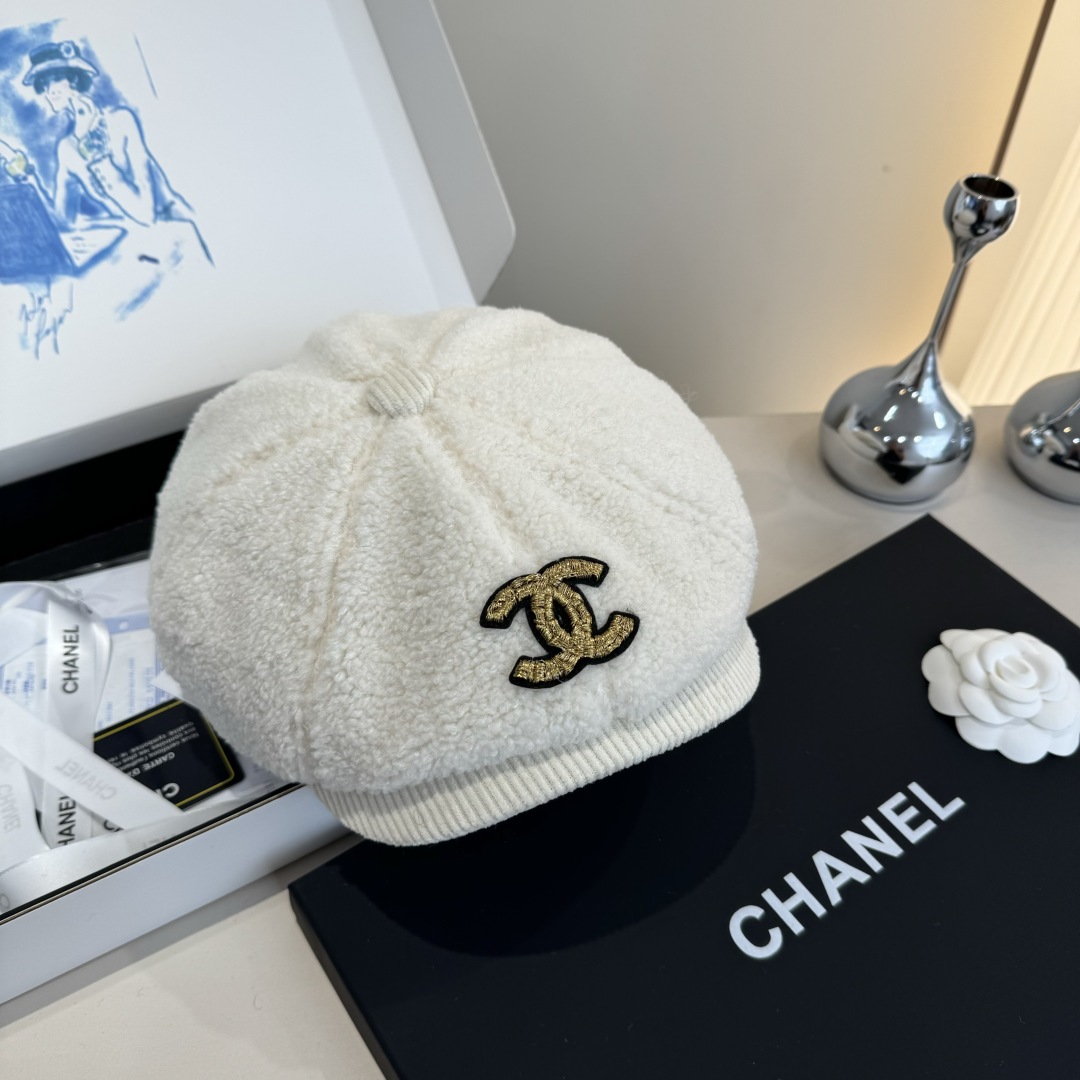 💕Chanel香奈儿羊毛鸭舌前进帽，男女通用，