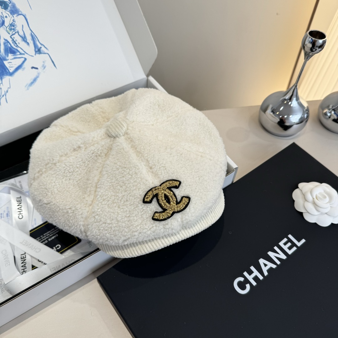 💕Chanel香奈儿羊毛鸭舌前进帽，男女通用，