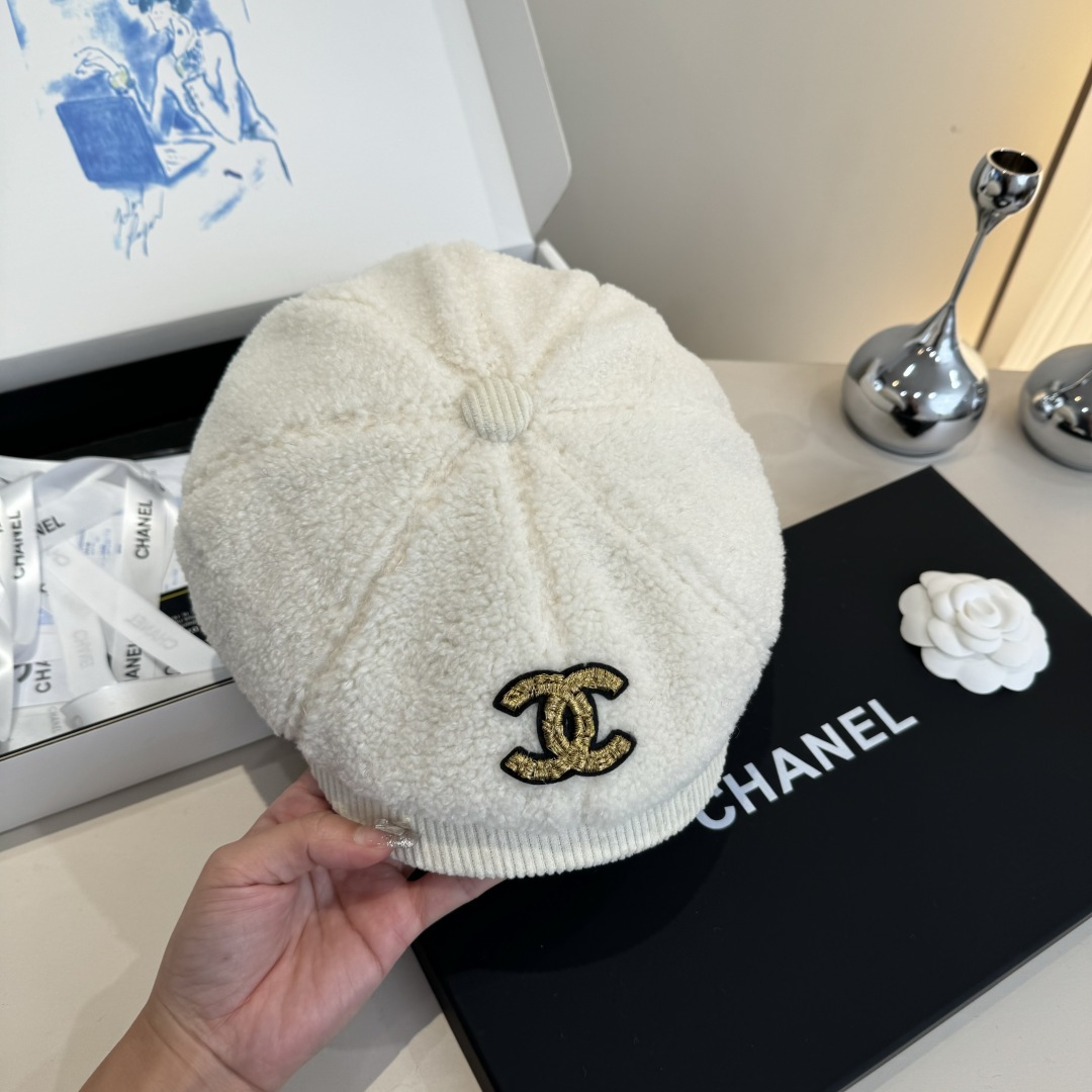 💕Chanel香奈儿羊毛鸭舌前进帽，男女通用，