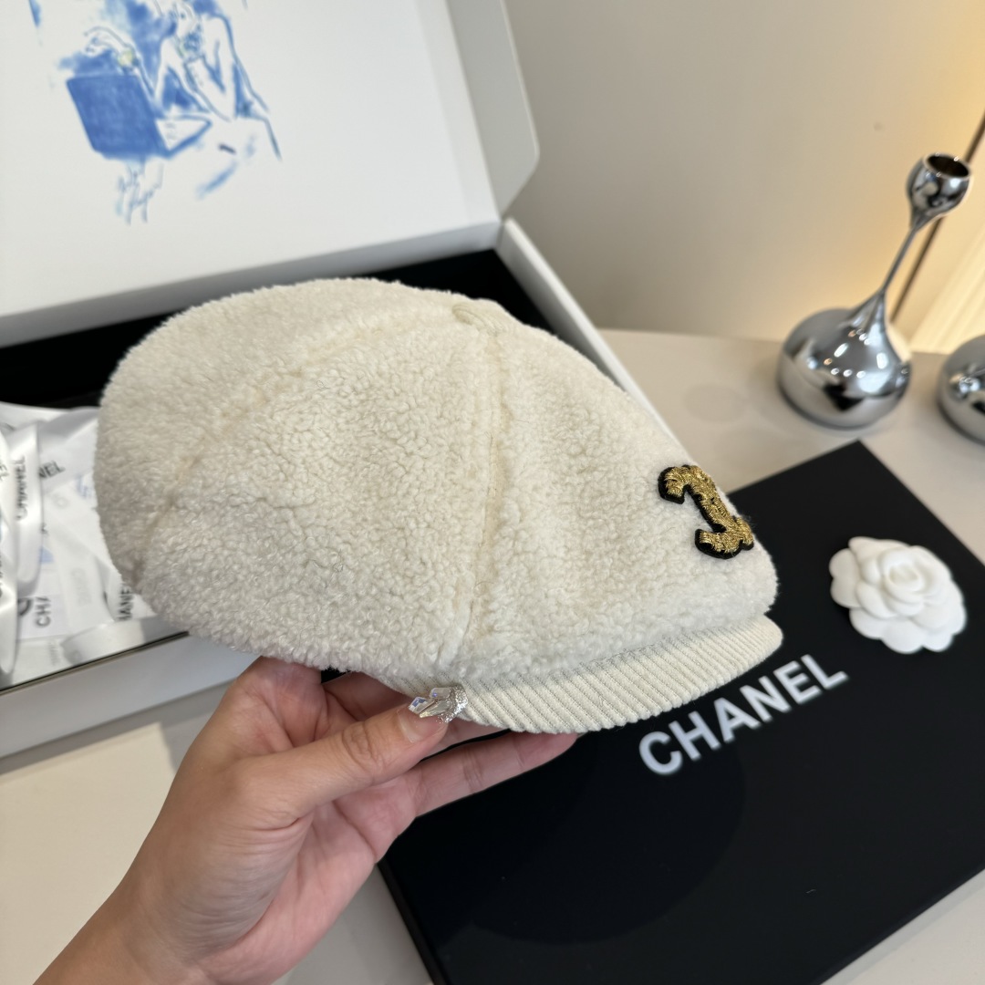 💕Chanel香奈儿羊毛鸭舌前进帽，男女通用，