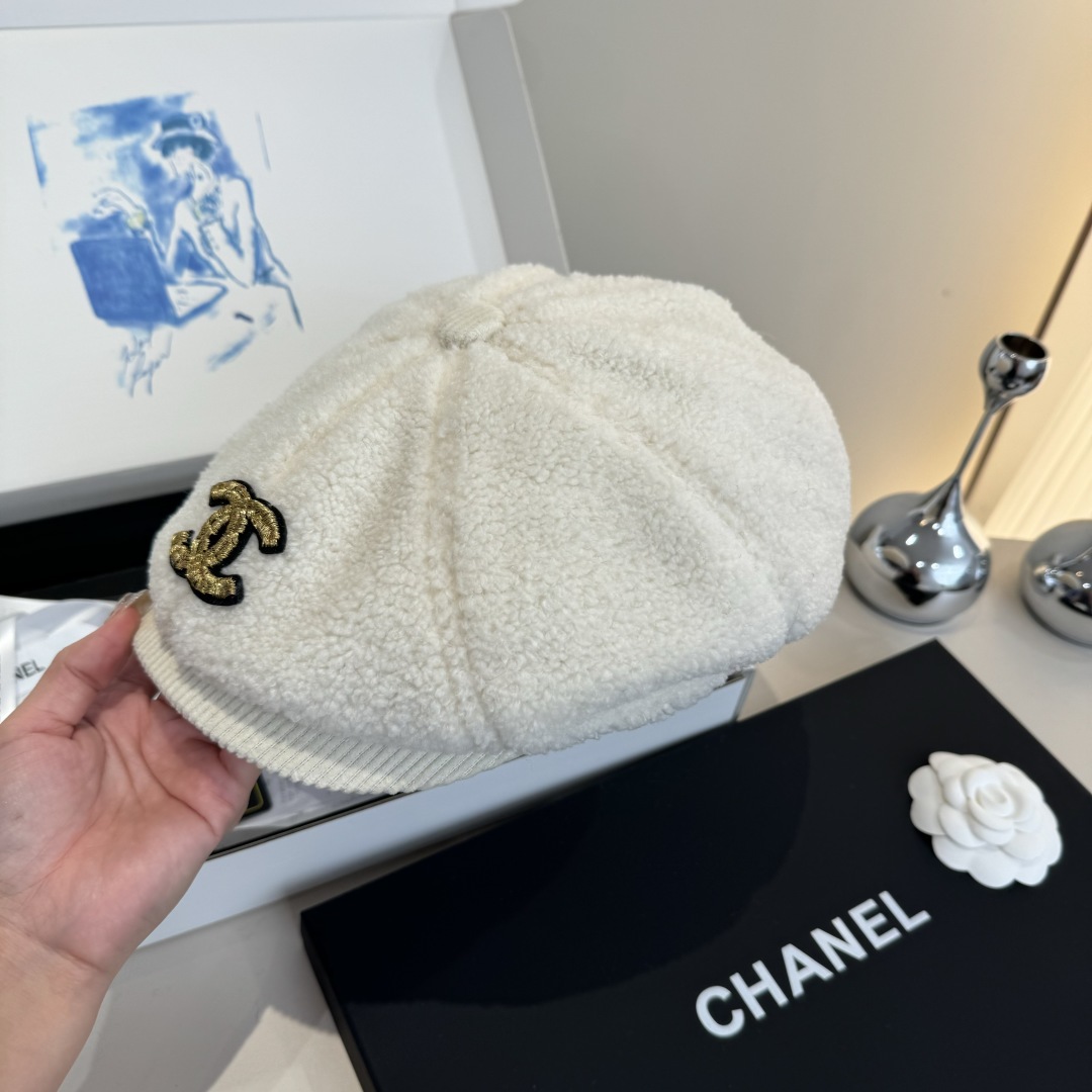 💕Chanel香奈儿羊毛鸭舌前进帽，男女通用，