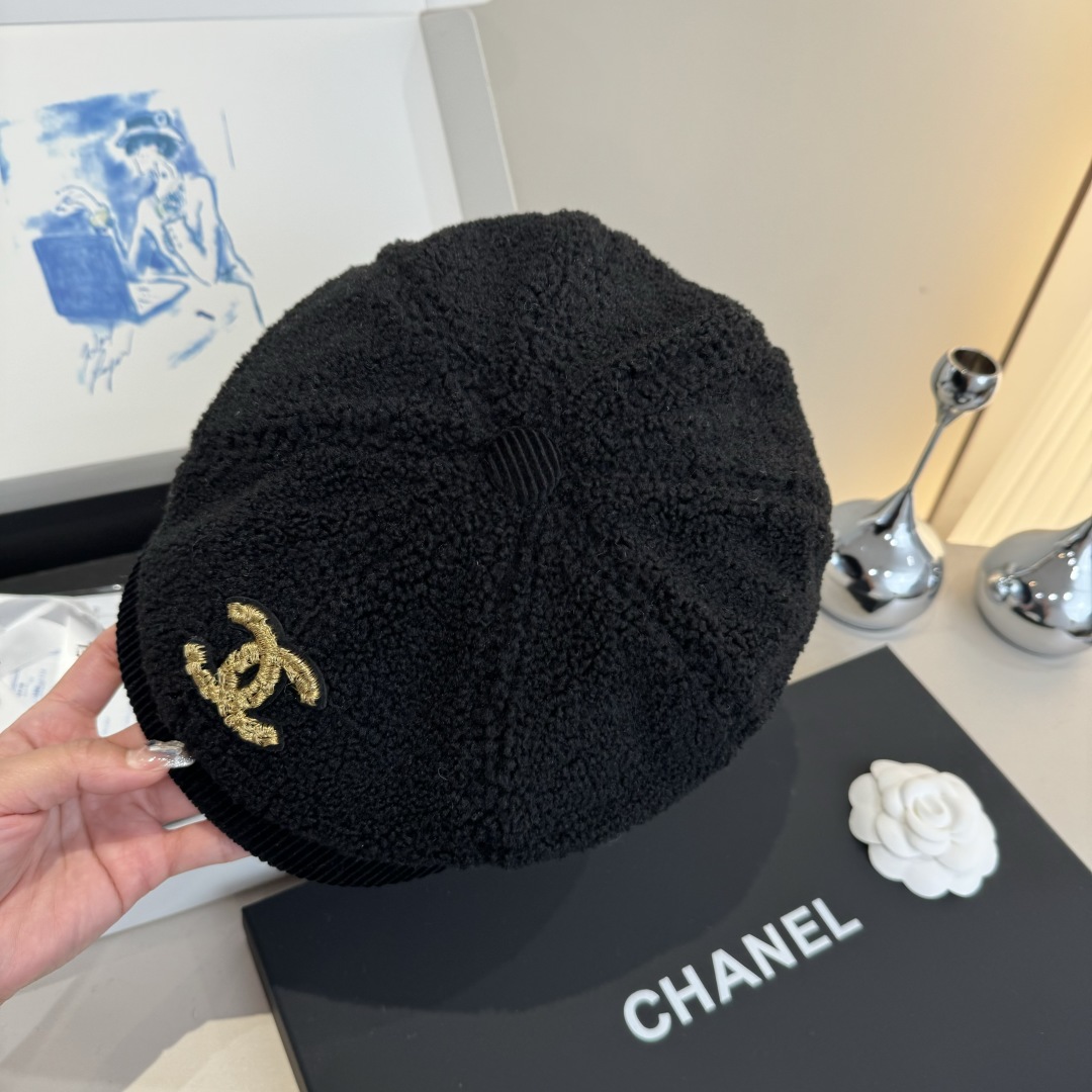 💕Chanel香奈儿羊毛鸭舌前进帽，男女通用，