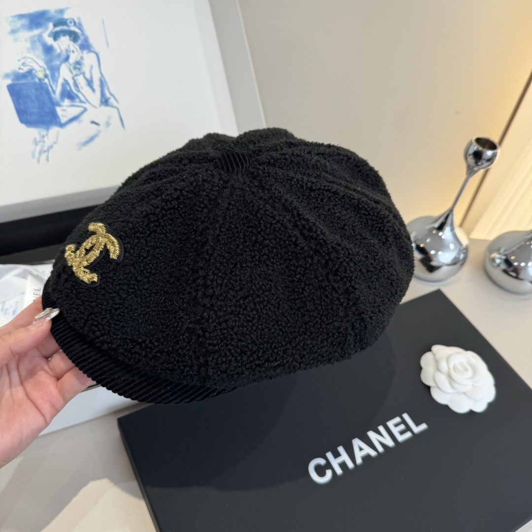 💕Chanel香奈儿羊毛鸭舌前进帽，男女通用，
