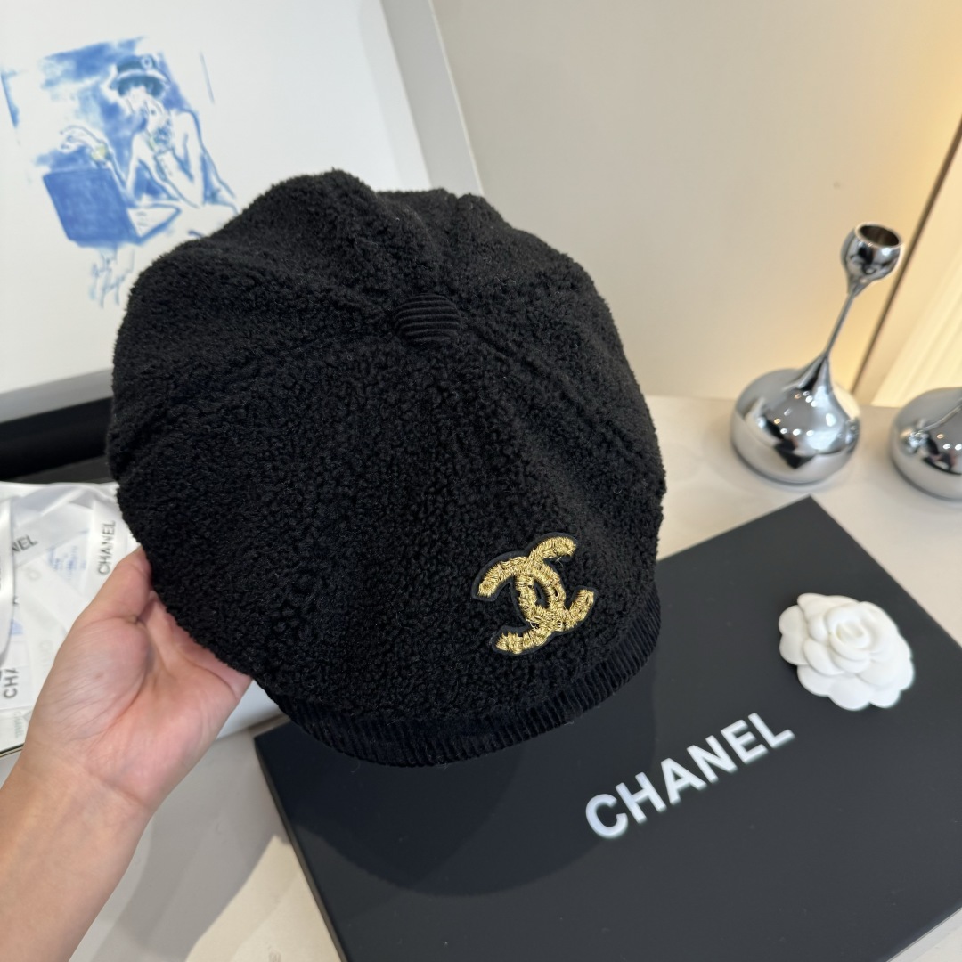 💕Chanel香奈儿羊毛鸭舌前进帽，男女通用，