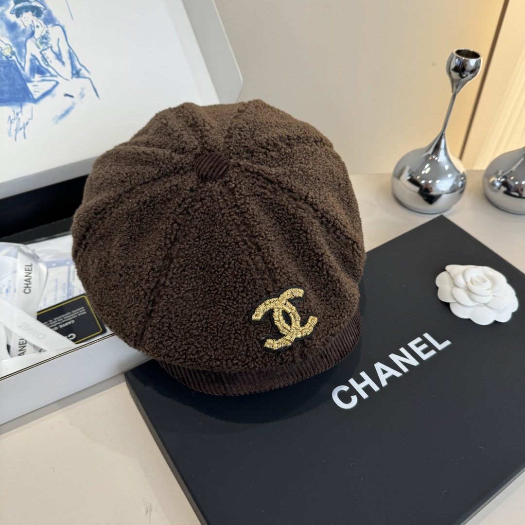 💕Chanel香奈儿羊毛鸭舌前进帽，男女通用，