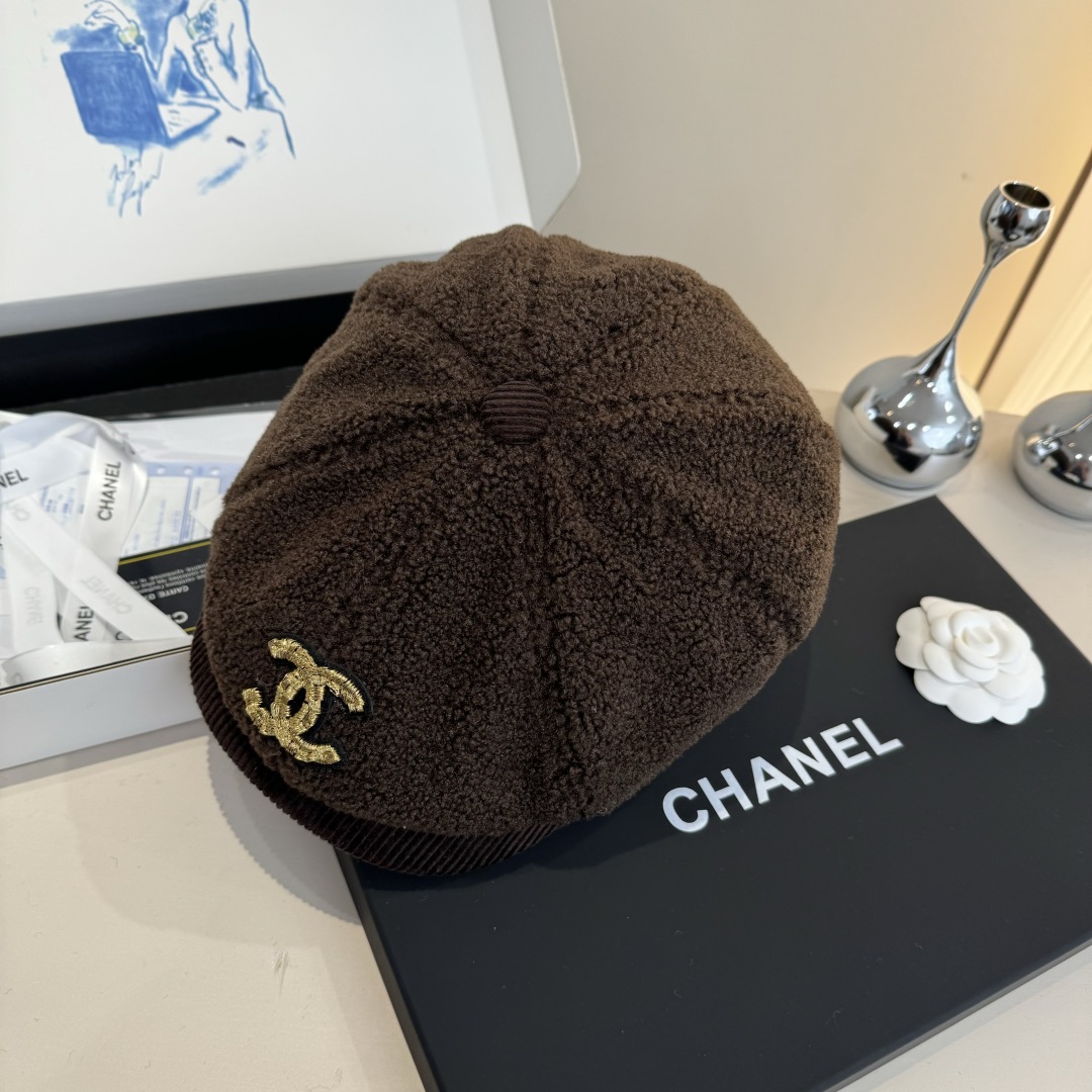 💕Chanel香奈儿羊毛鸭舌前进帽，男女通用，