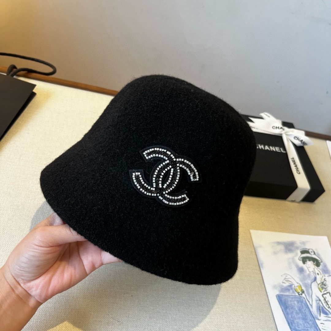 💕Chanel香奈儿新款羊毛渔夫帽 ,可折叠