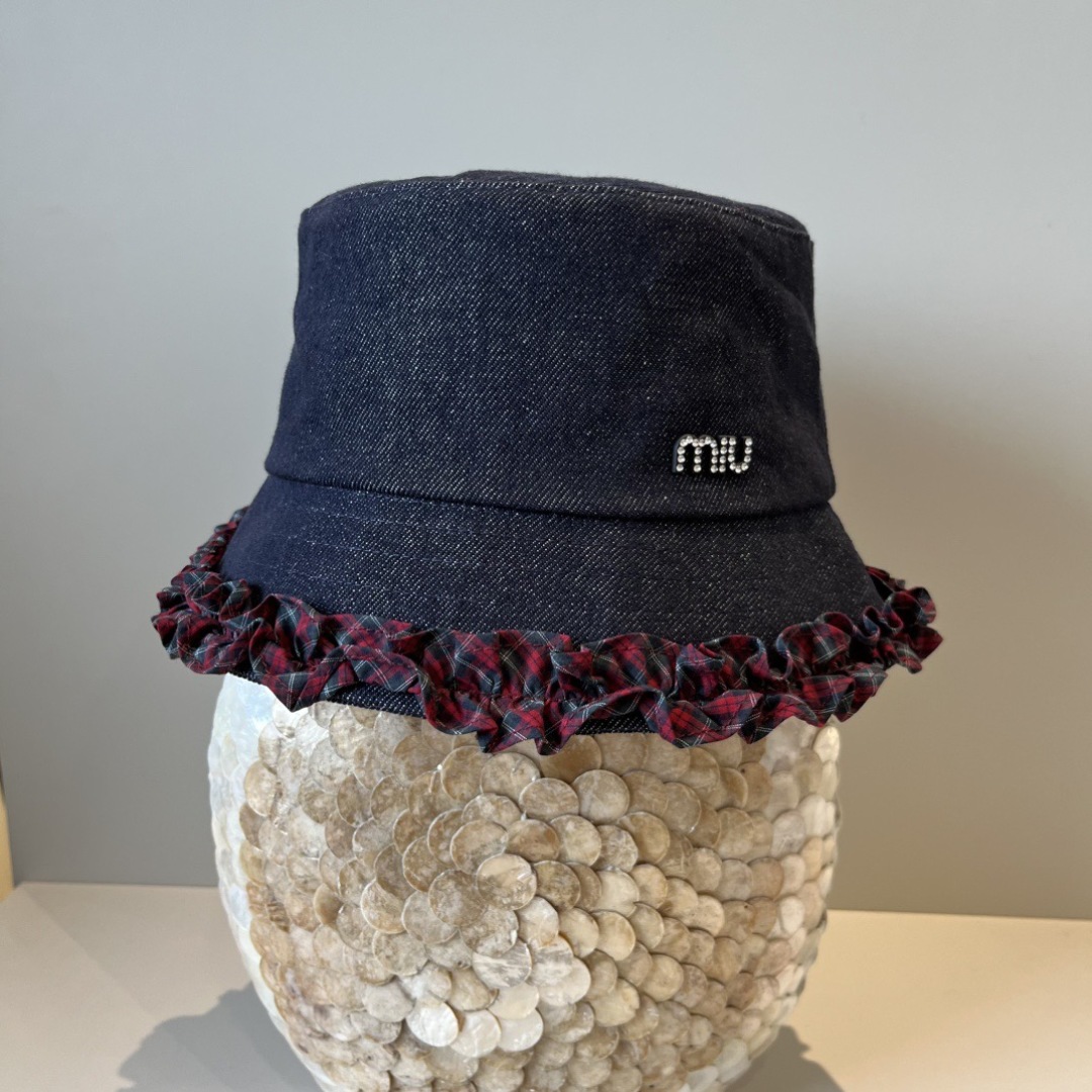 💕miumiu缪缪新款牛仔渔夫帽，头围57cm