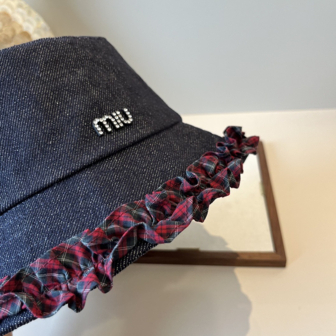 💕miumiu缪缪新款牛仔渔夫帽，头围57cm
