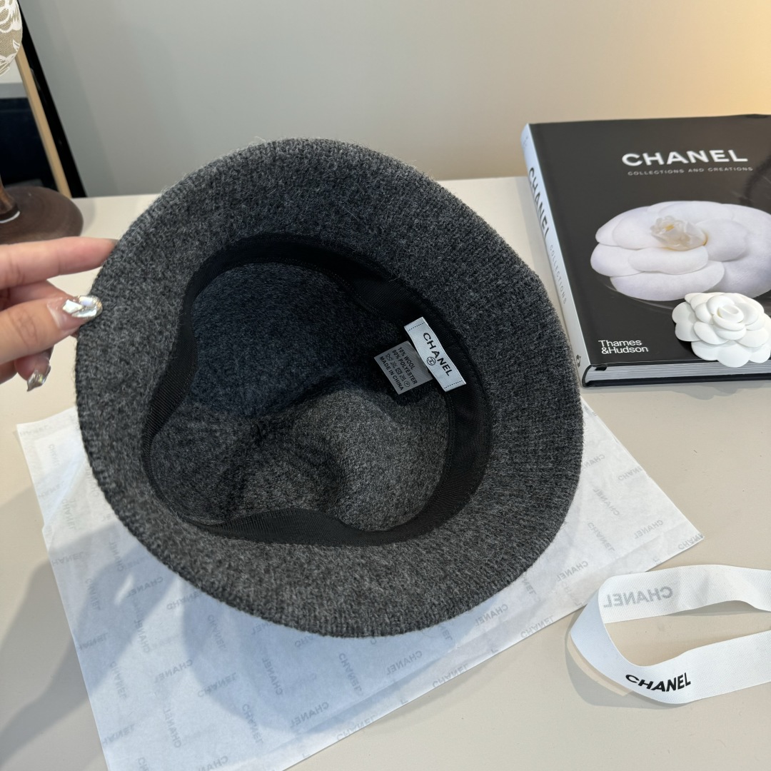💕Chanel香奈儿新款羊毛渔夫帽 ,可折叠