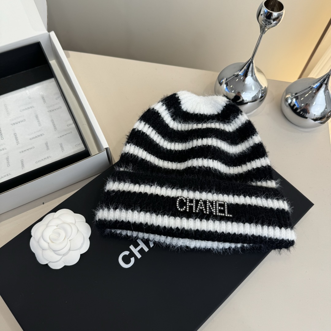 💕Chanel香奈儿秋冬款新款毛线帽, 百分百羊毛面料🐑