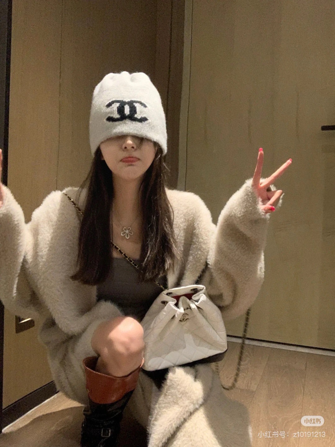💕Chanel香奈儿针织毛线帽