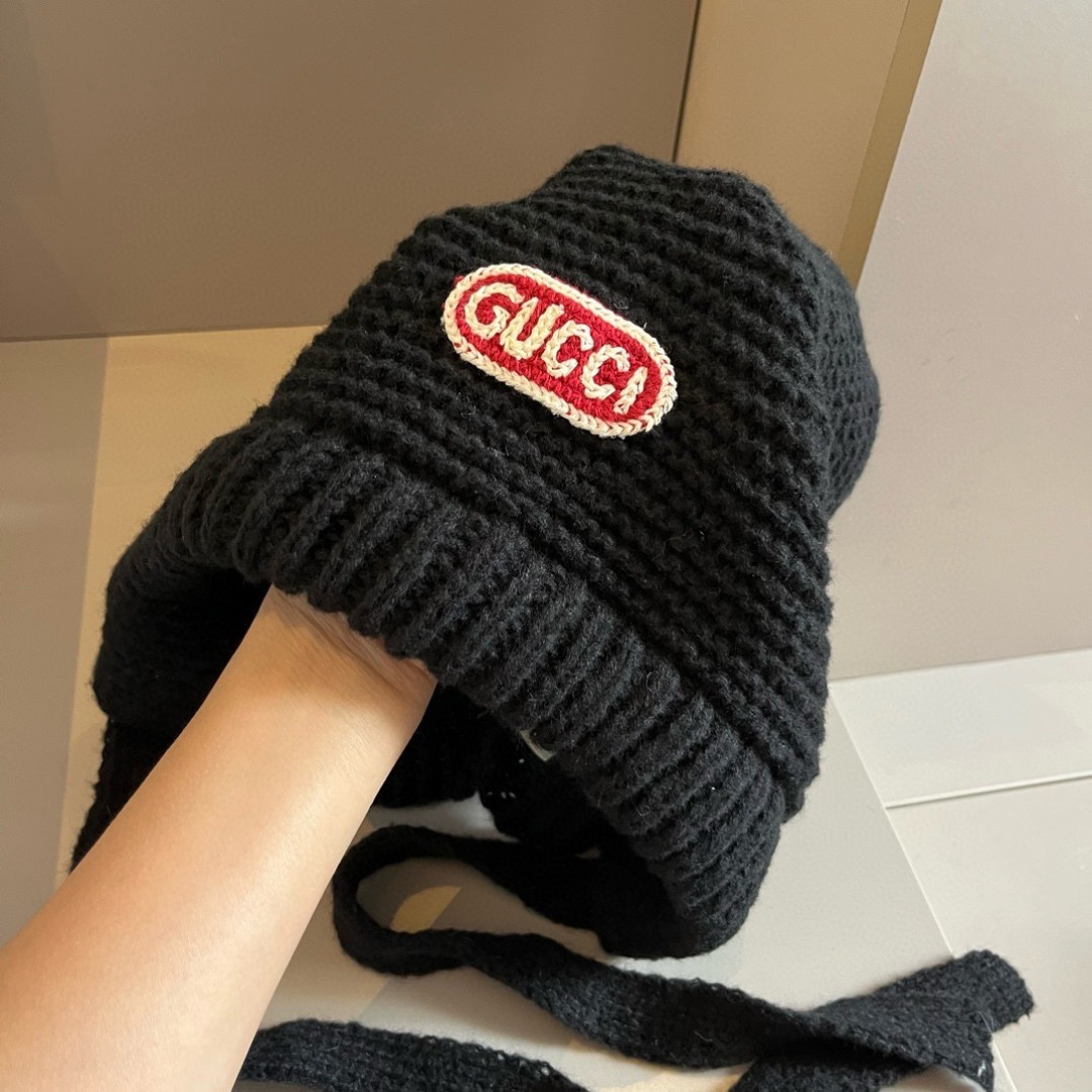 💕Gucci古奇新款针织冷帽 护耳帽