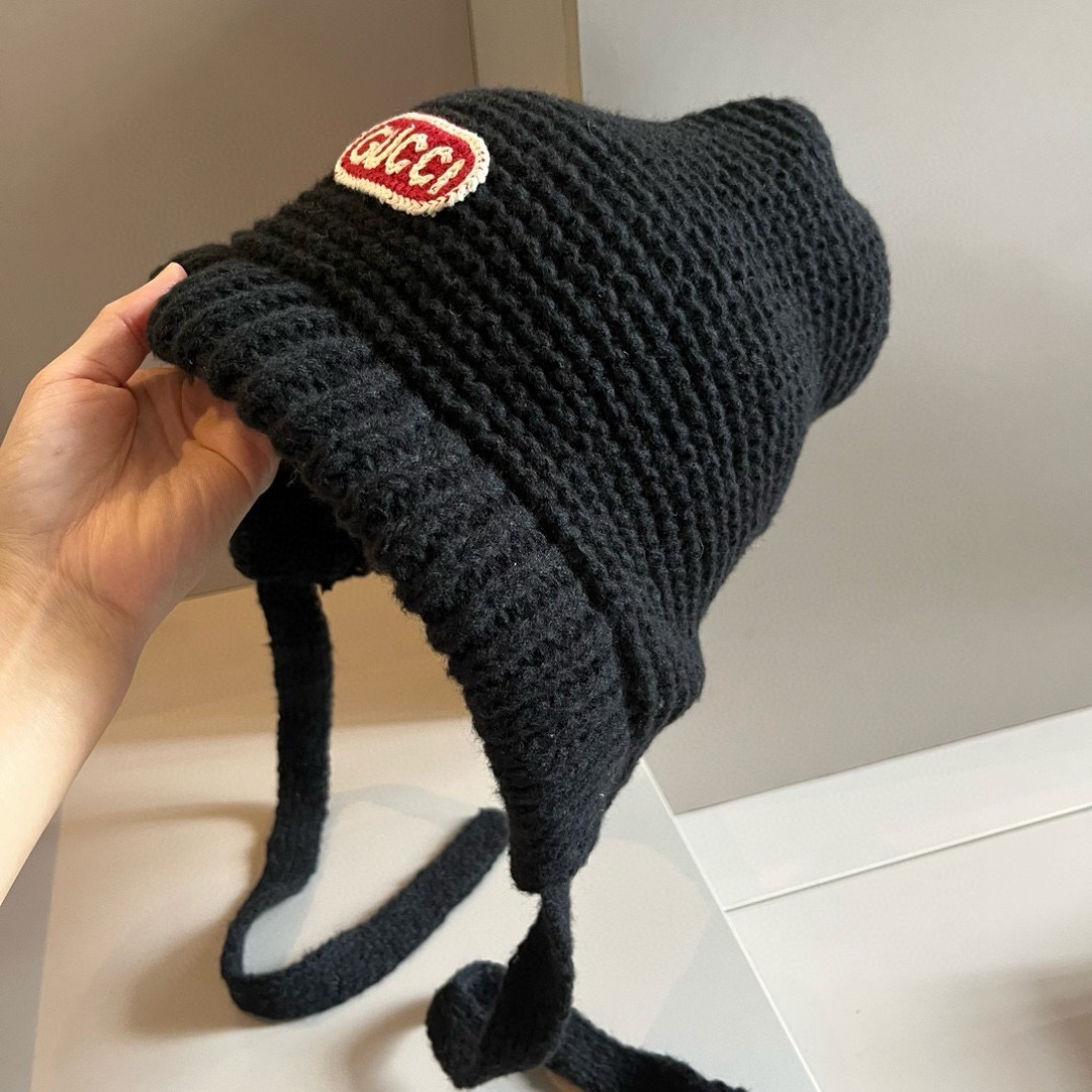 💕Gucci古奇新款针织冷帽 护耳帽