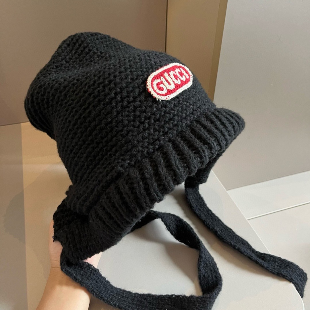 💕Gucci古奇新款针织冷帽 护耳帽