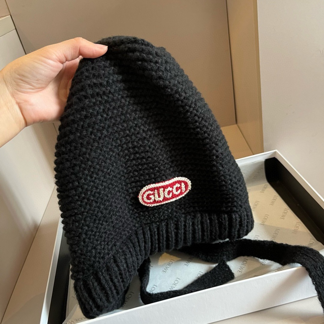 💕Gucci古奇新款针织冷帽 护耳帽