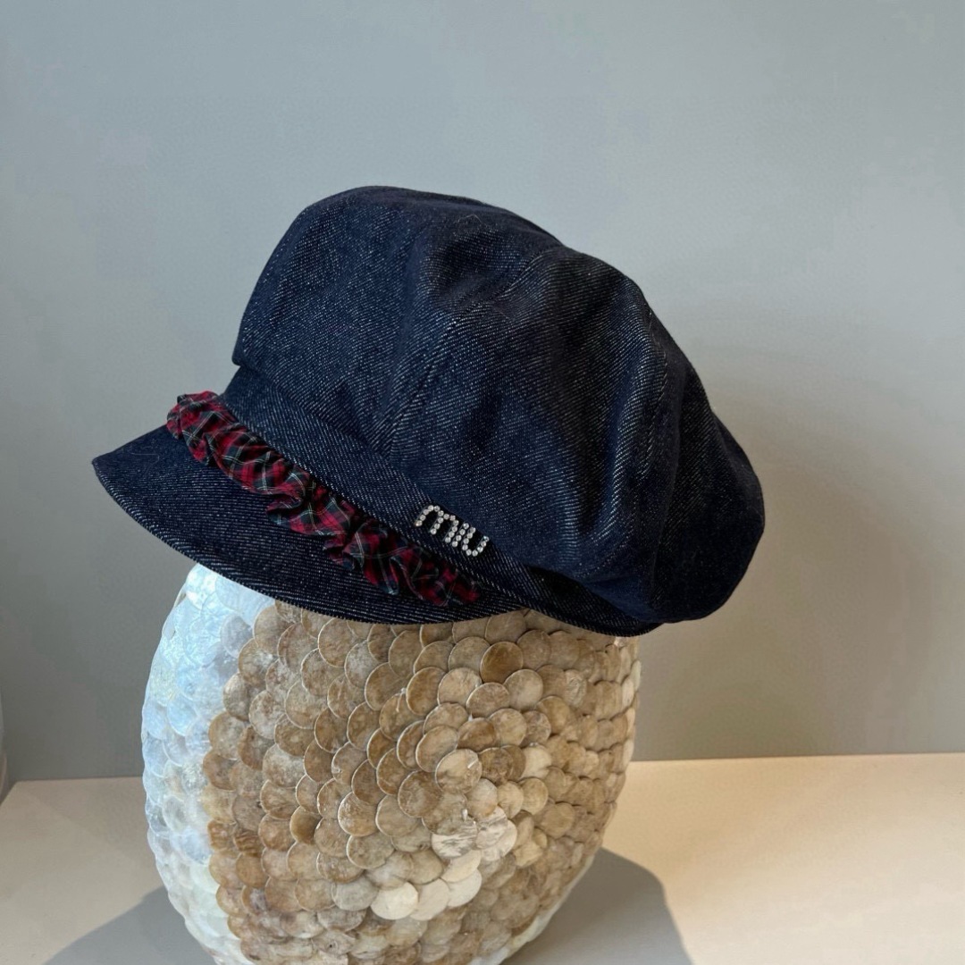💕miumiu缪缪新款鸭舌军帽，高级定制，头围57cm