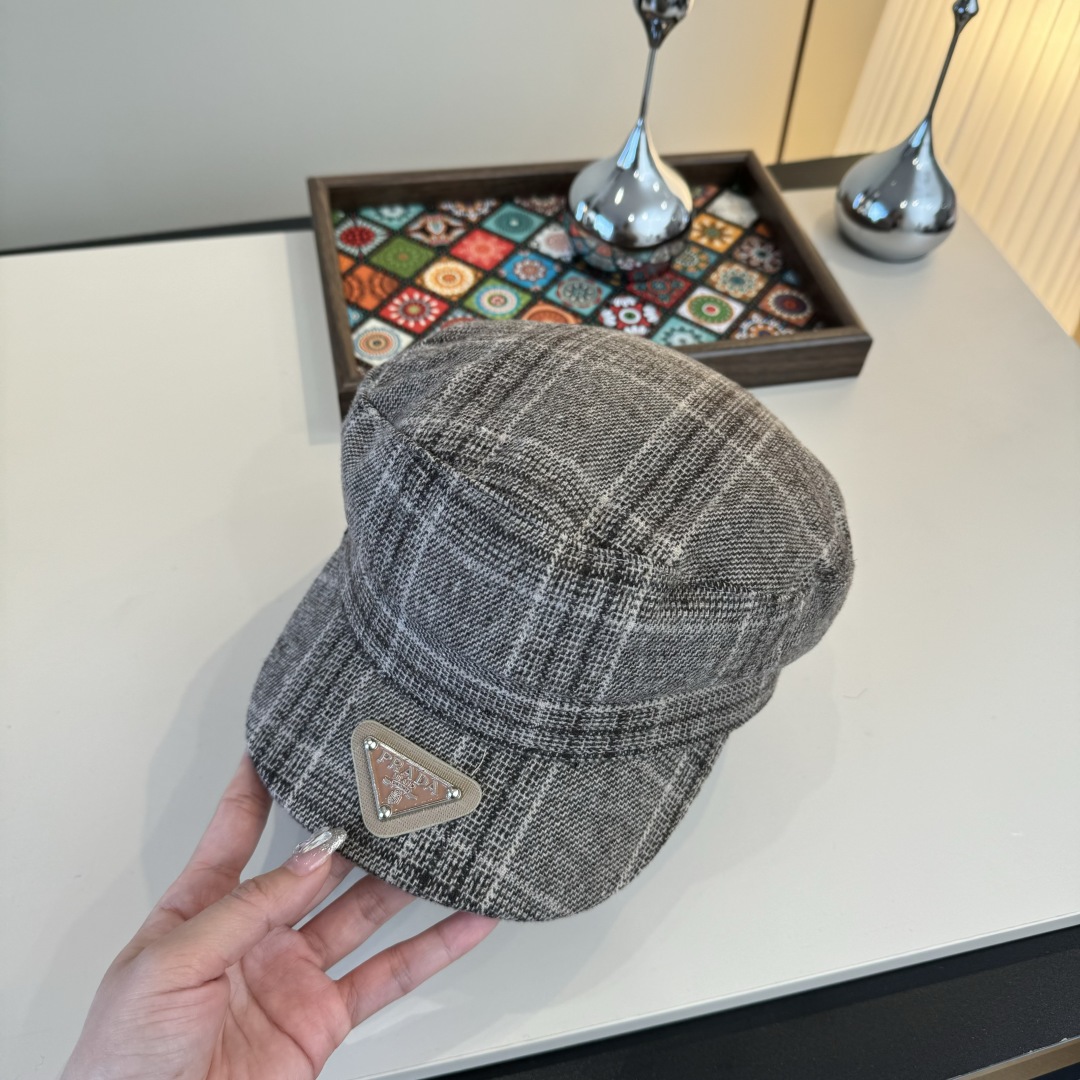 💕普拉达新款鸭舌军帽，高级定制，头围57cm