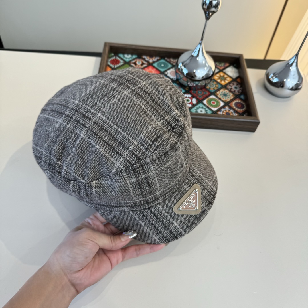 💕普拉达新款鸭舌军帽，高级定制，头围57cm