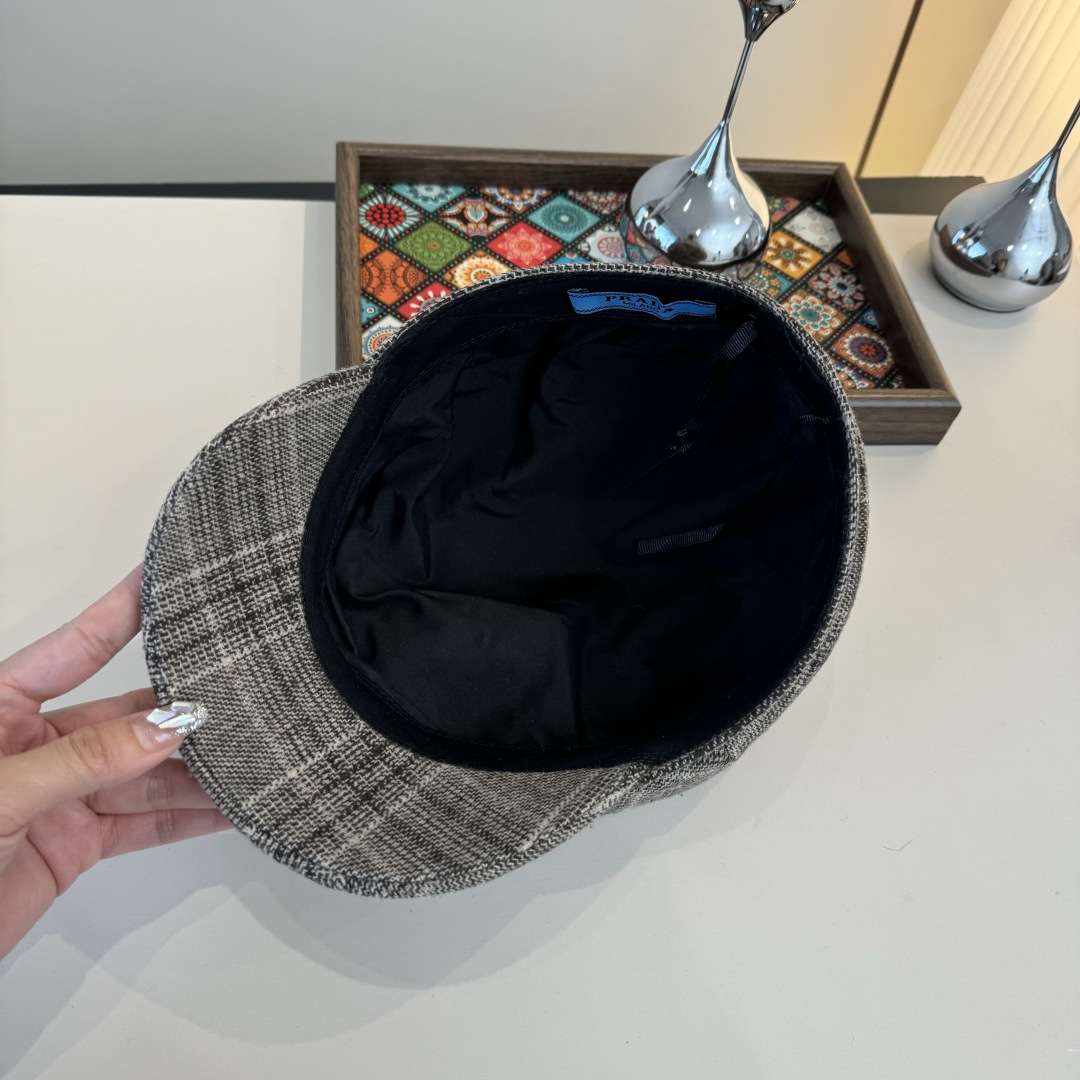 💕普拉达新款鸭舌军帽，高级定制，头围57cm