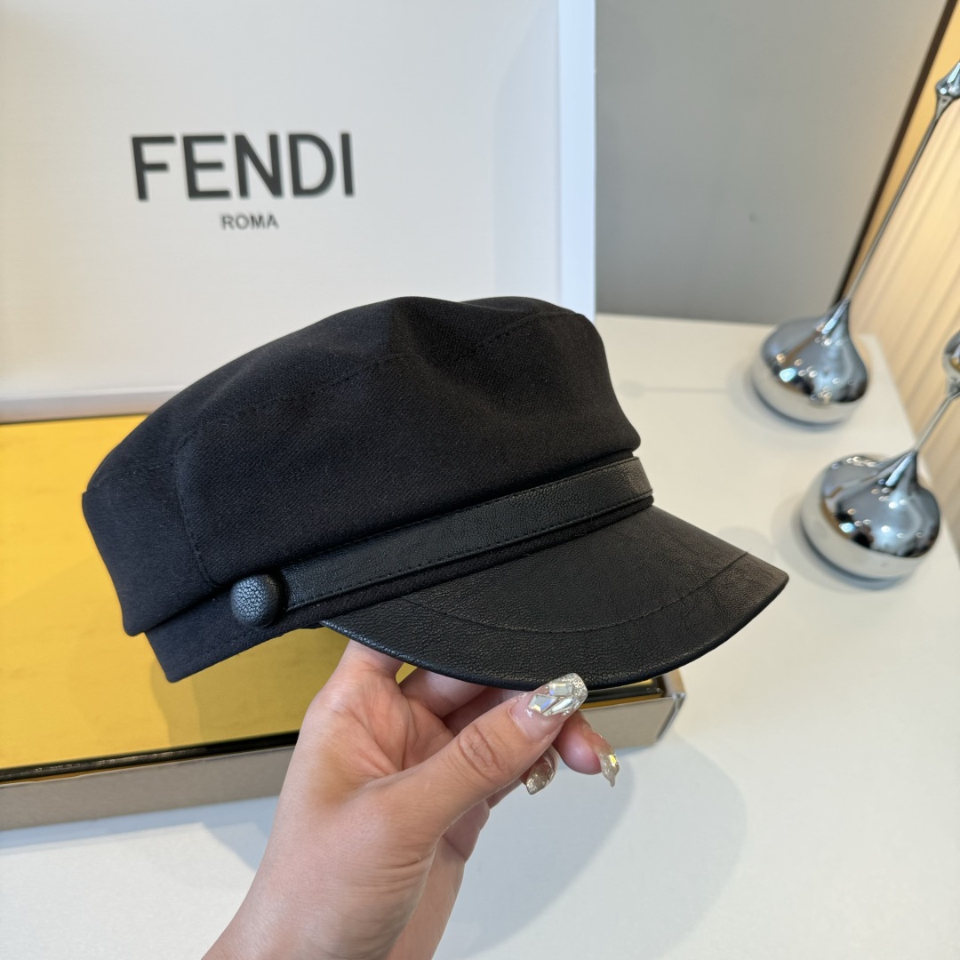 💕FENDI芬迪新款鸭舌军帽，高级定制，头围57cm