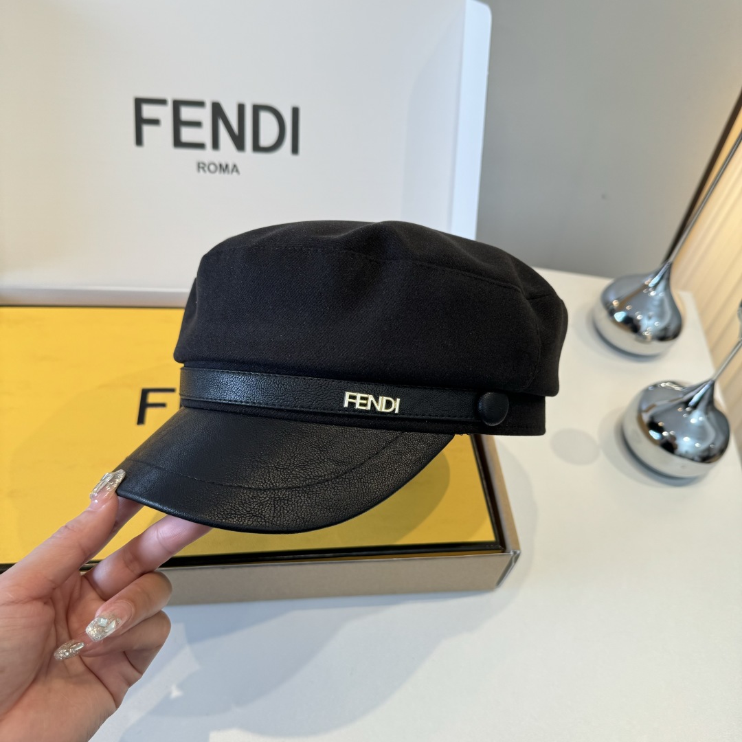 💕FENDI芬迪新款鸭舌军帽，高级定制，头围57cm