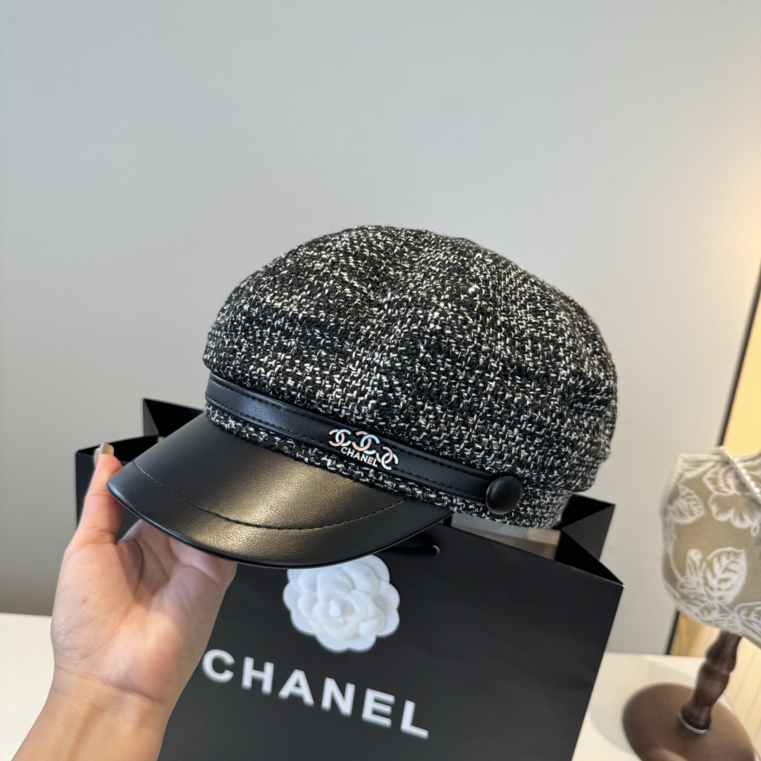 💕Chanel香奈儿新款鸭舌军帽，高级定制，头围57cm