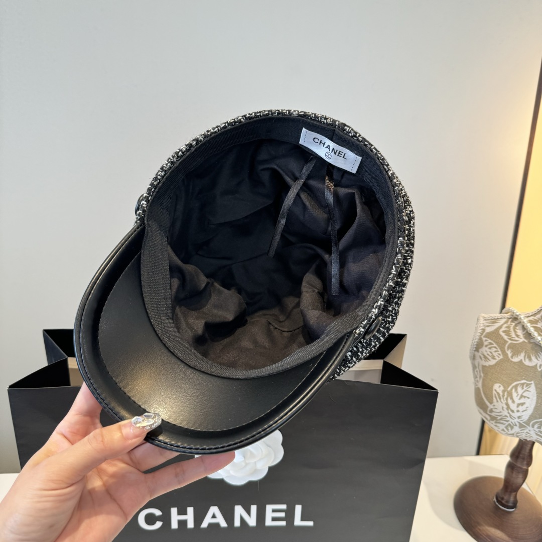💕Chanel香奈儿新款鸭舌军帽，高级定制，头围57cm