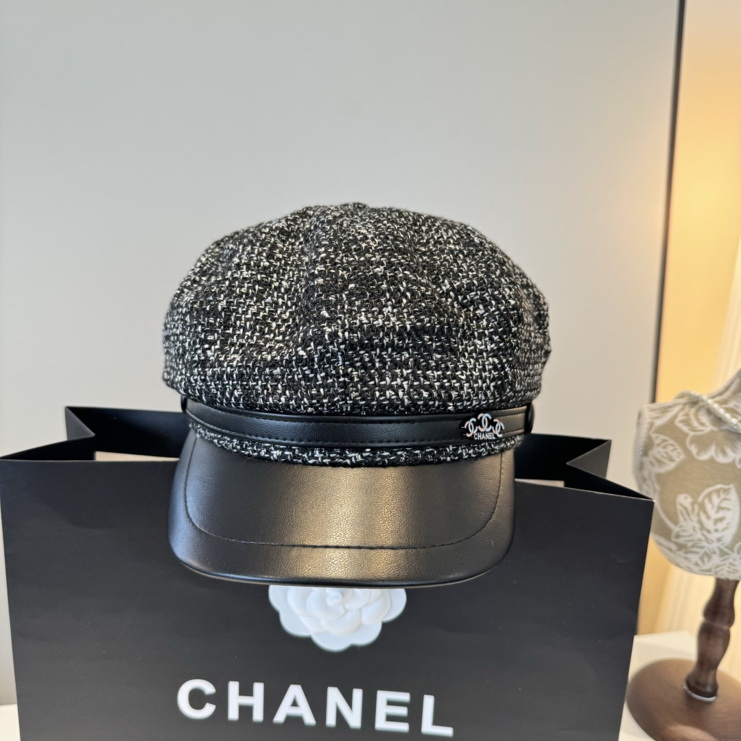 💕Chanel香奈儿新款鸭舌军帽，高级定制，头围57cm