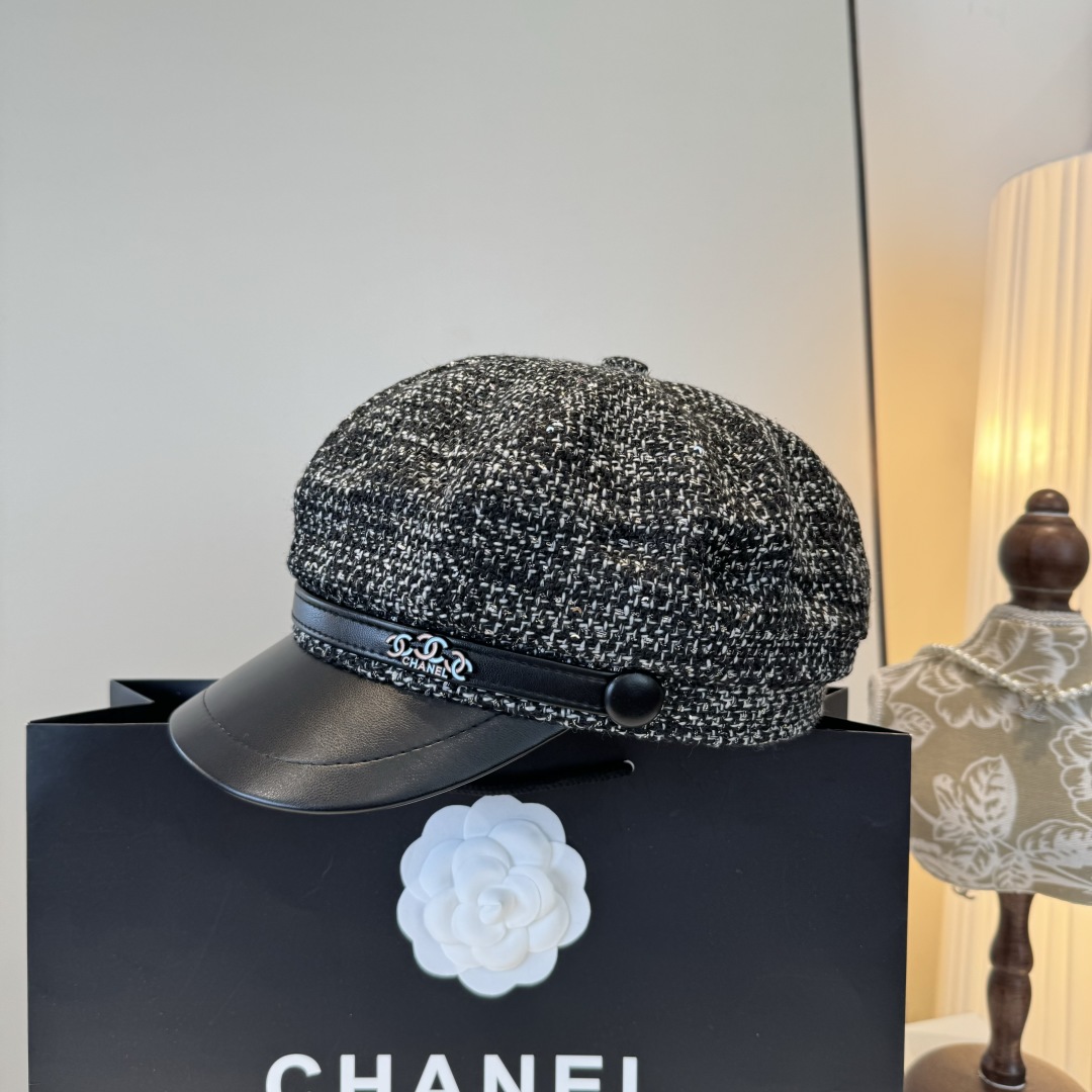 💕Chanel香奈儿新款鸭舌军帽，高级定制，头围57cm