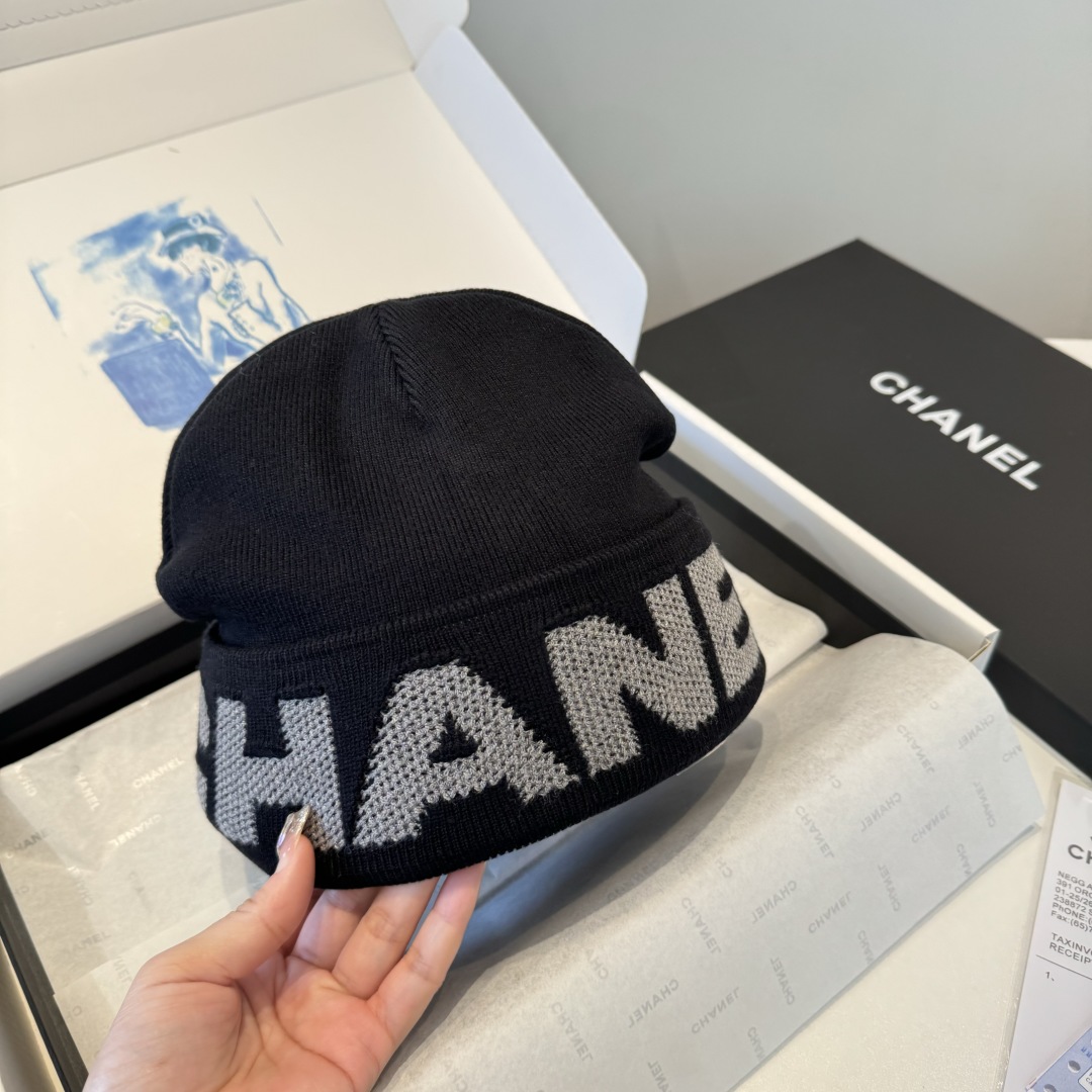 💕Chanel香奈儿针织毛线帽