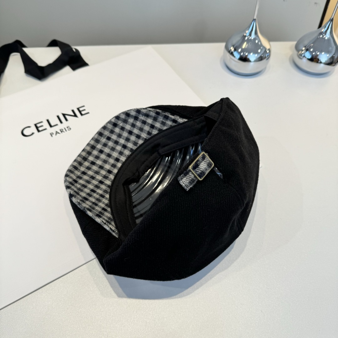 💕Celine赛琳羊毛鸭舌前进帽，男女通用，