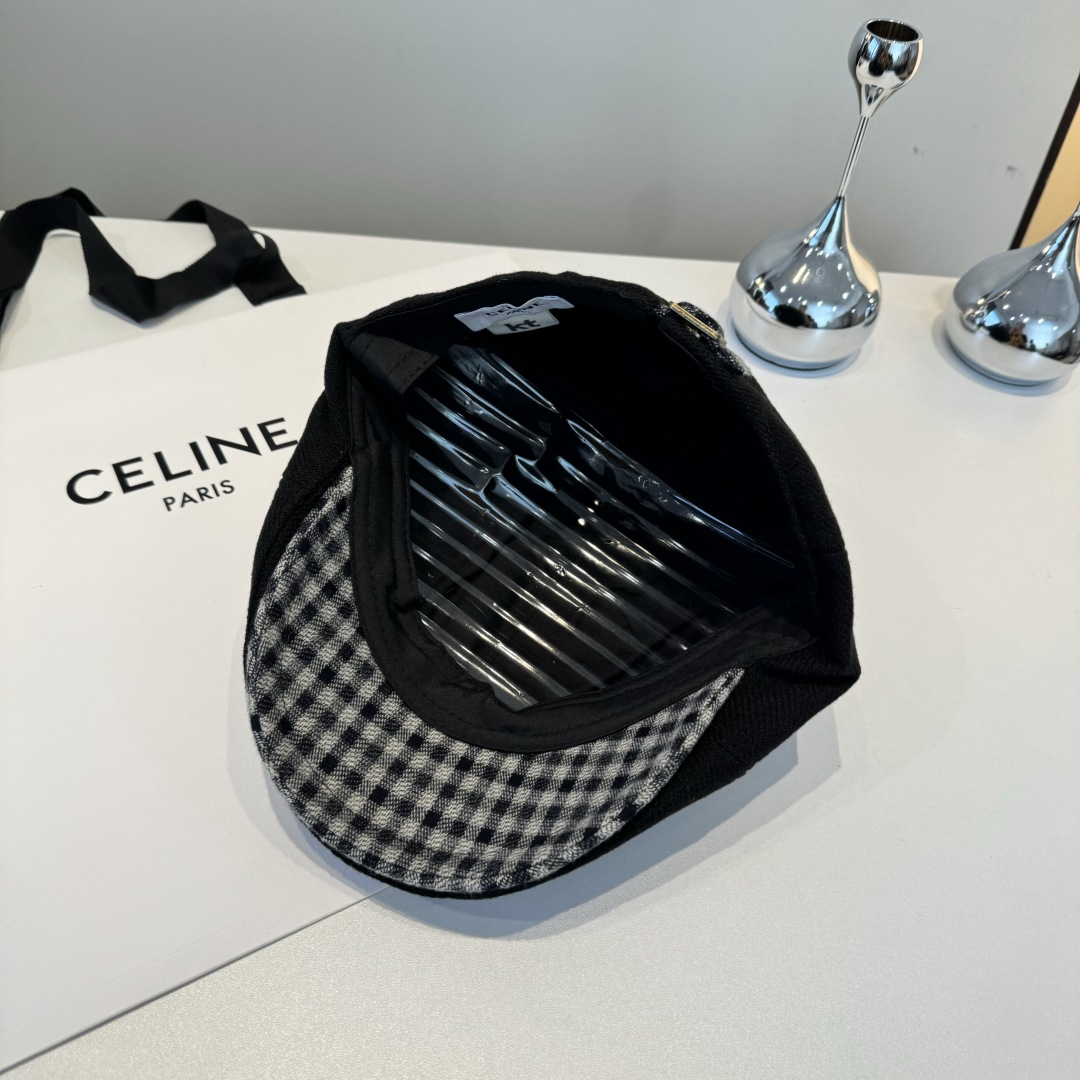 💕Celine赛琳羊毛鸭舌前进帽，男女通用，