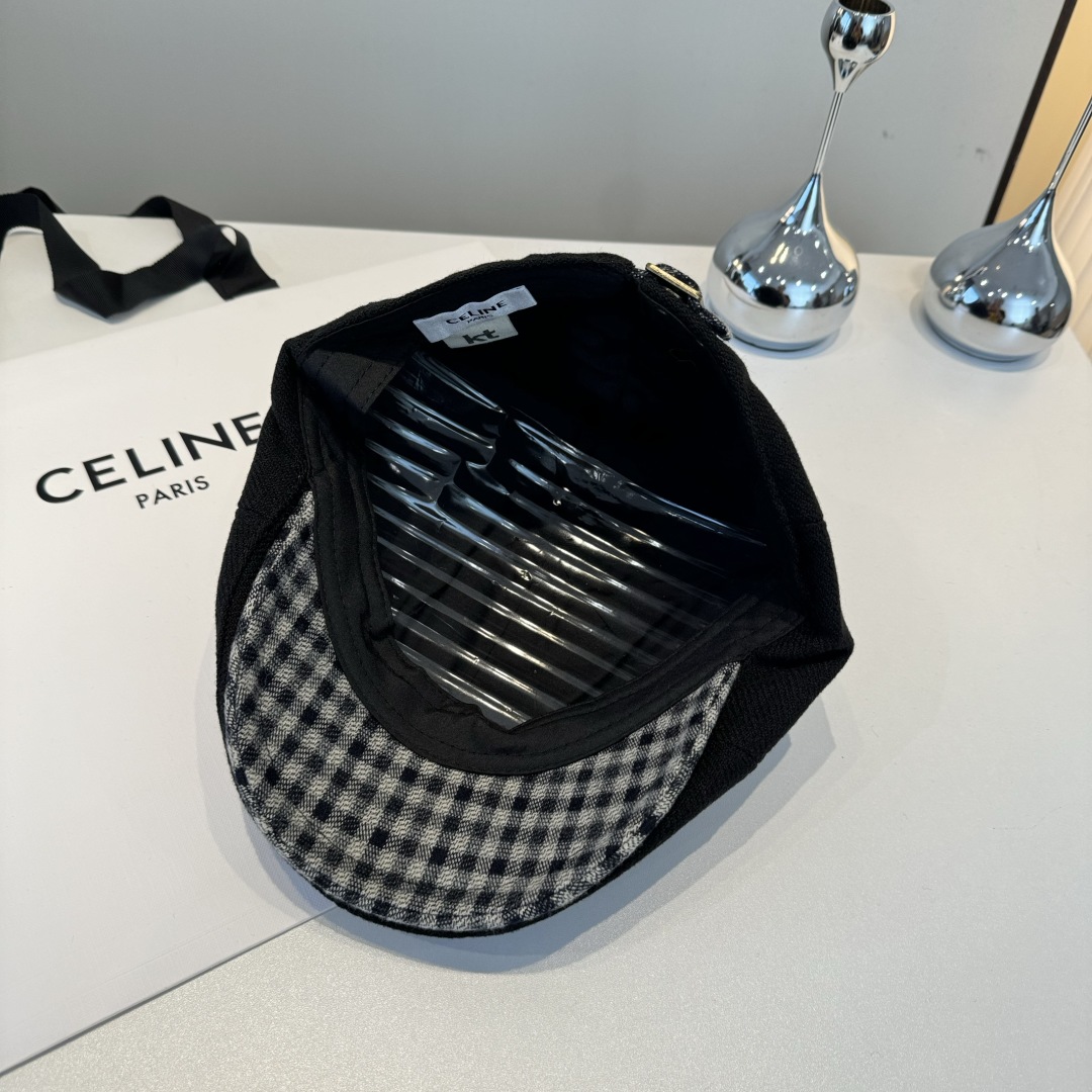 💕Celine赛琳羊毛鸭舌前进帽，男女通用，