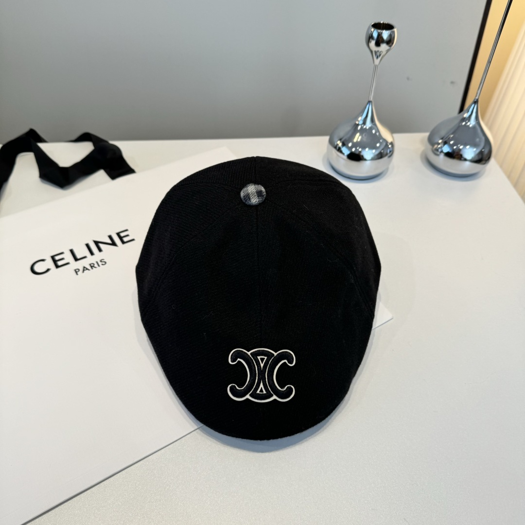 💕Celine赛琳羊毛鸭舌前进帽，男女通用，