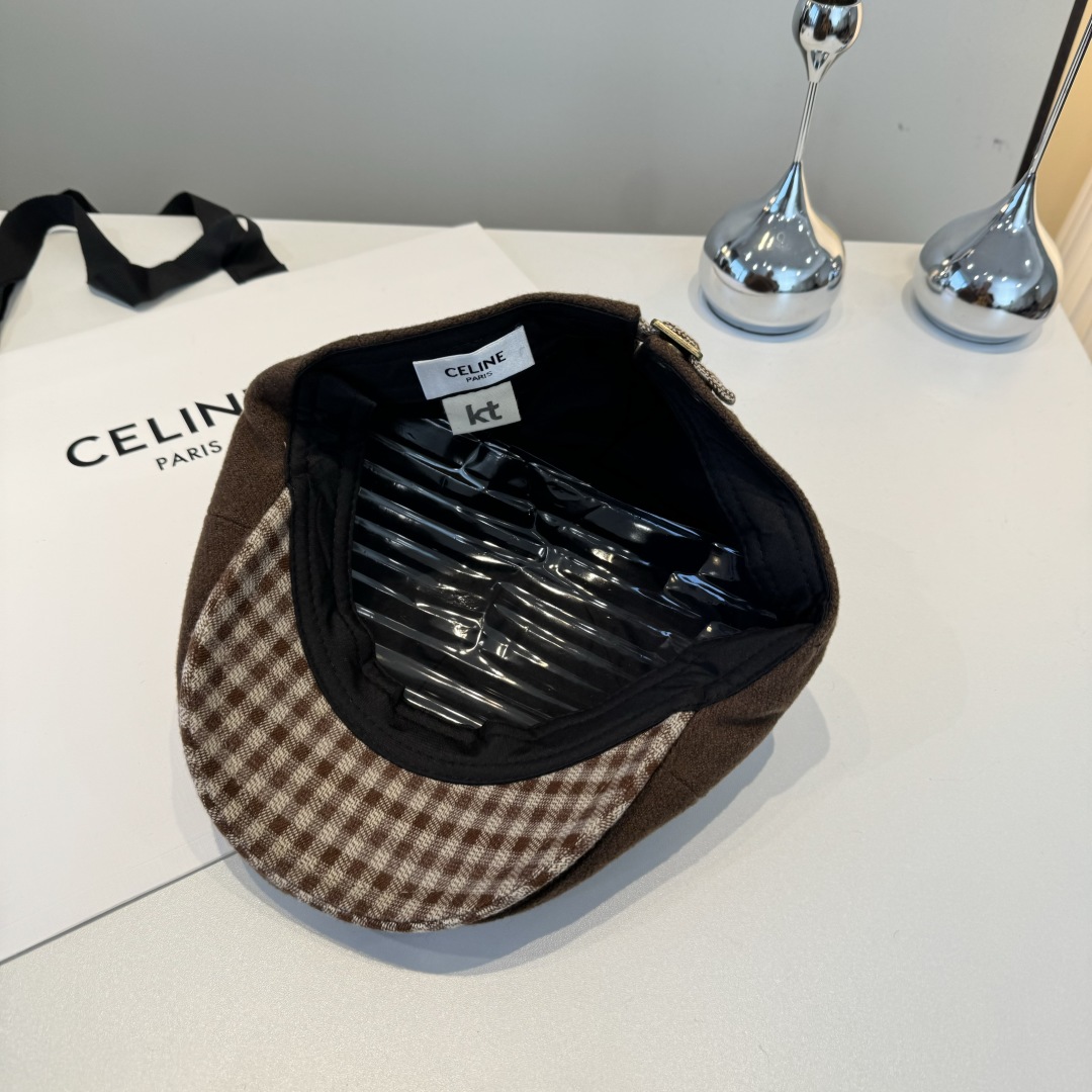 💕Celine赛琳羊毛鸭舌前进帽，男女通用，